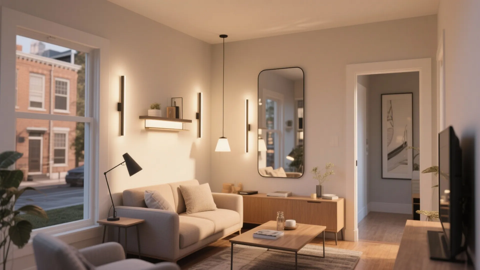 2. Slim Profile Fixtures to Save Visual Space