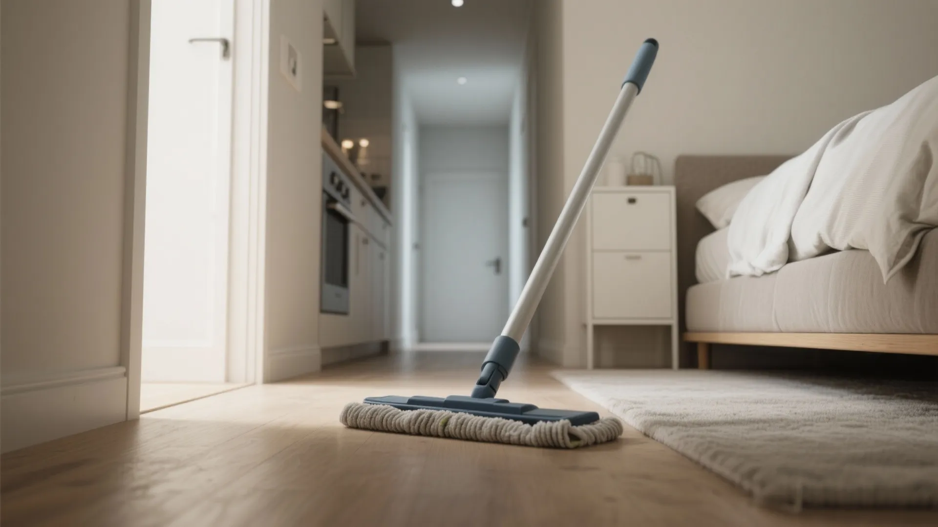 1. Slim flat mops that tuck away