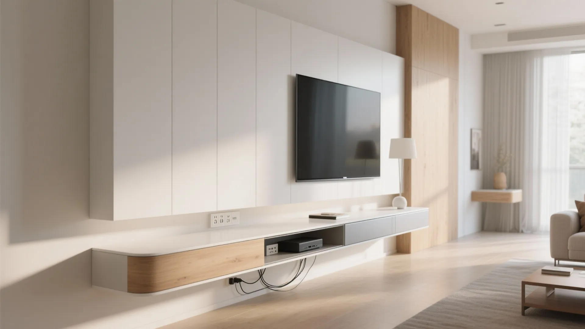 Ultra‑Slim Floating Console + Panel System
