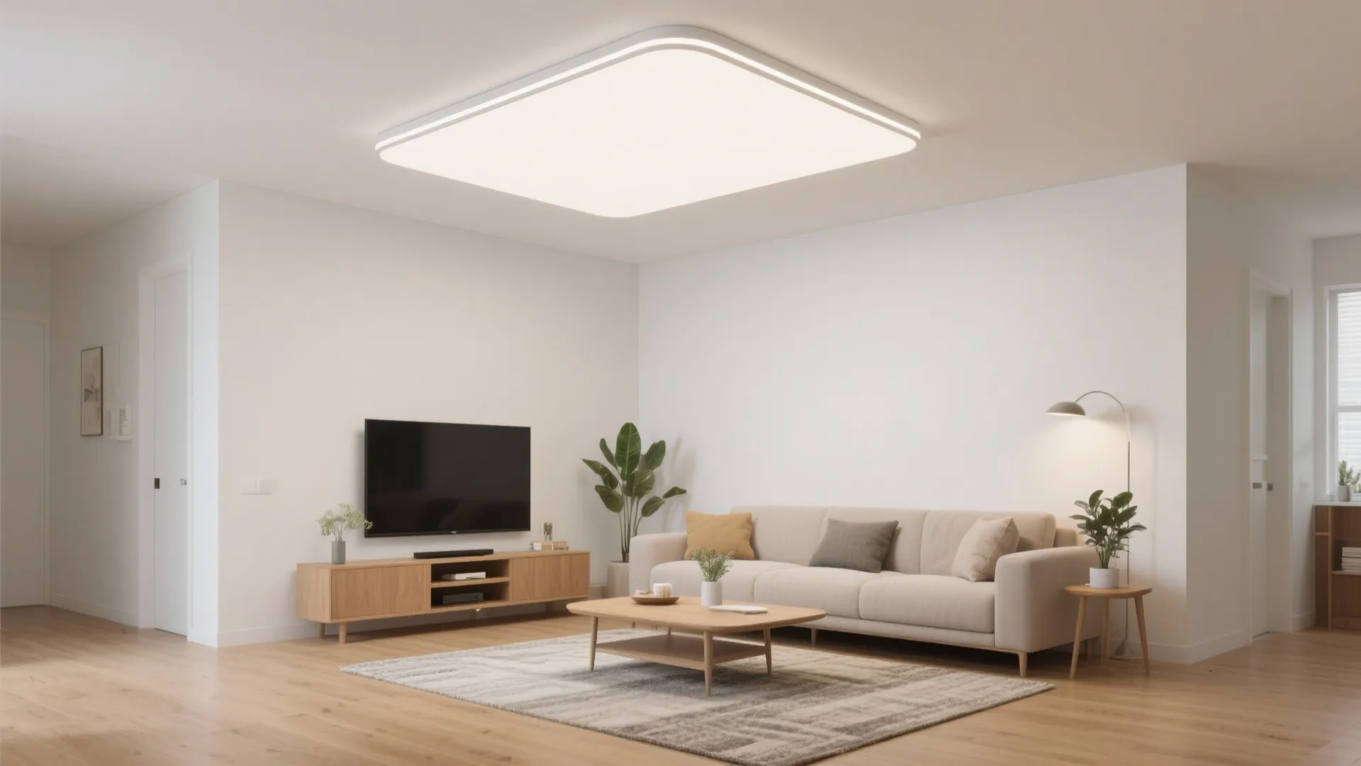 1) Slim Flush-Mount LED for Low Ceilings