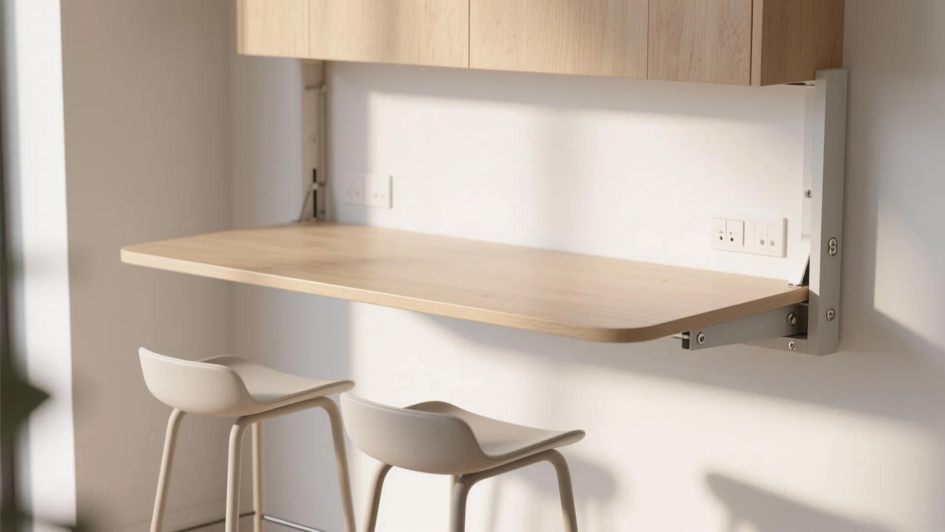1. Slim Breakfast Bar with Fold-down Extension