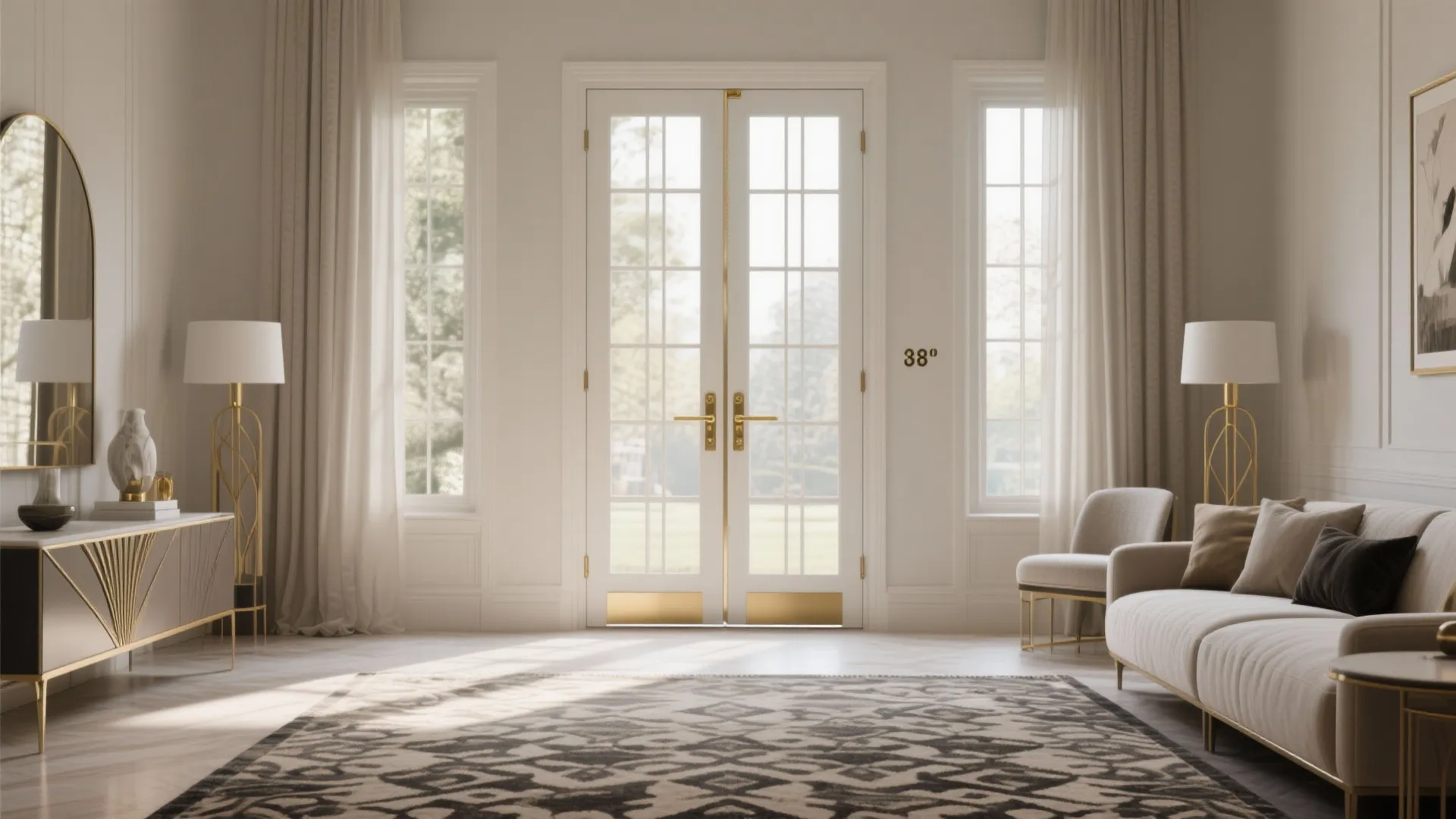 3. French Doors with Slim Frames