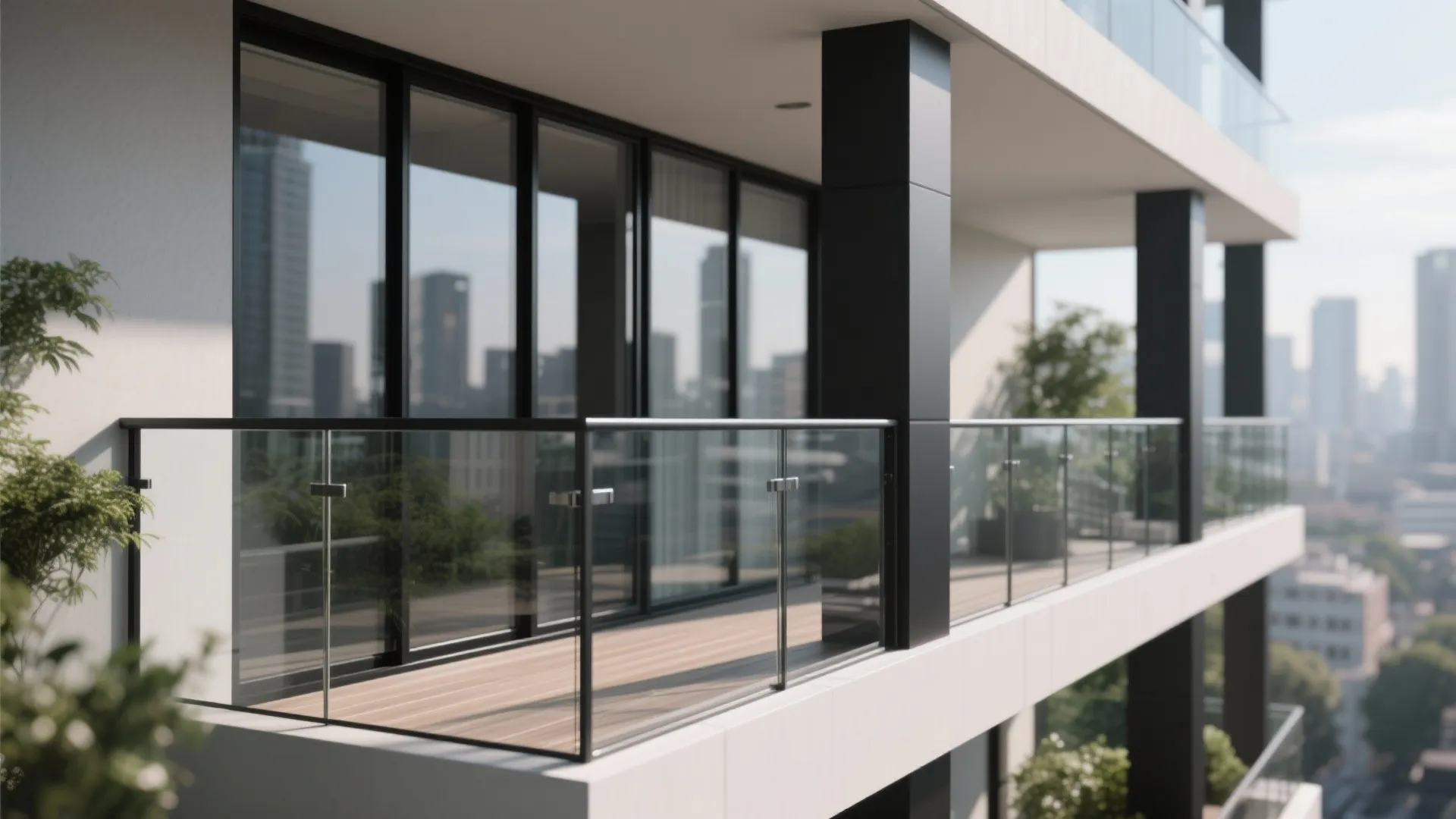 Slim Metal Frames with Clear Glass for Modern Contrast