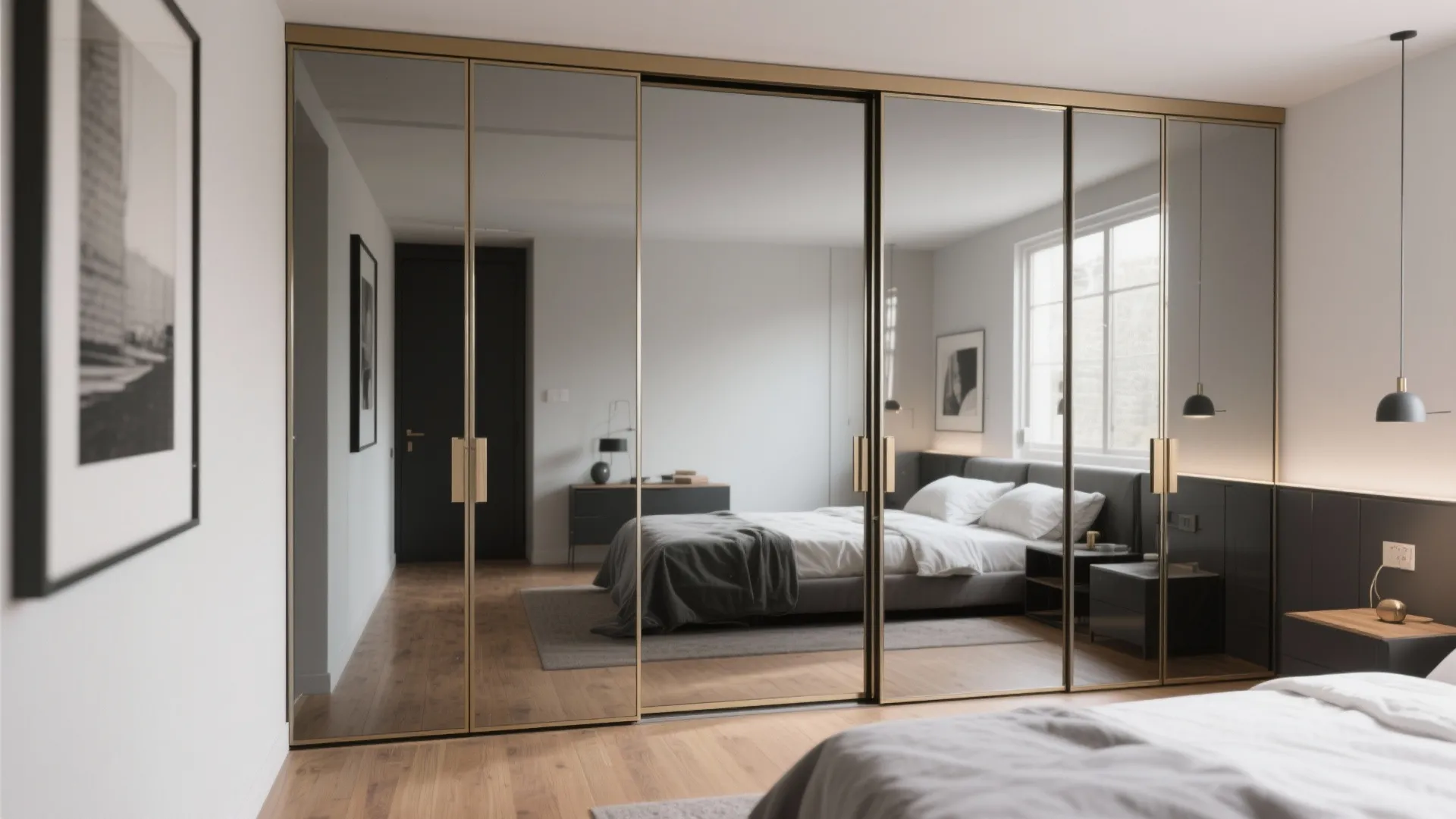 Tall Mirrors Framed in Slim Metal