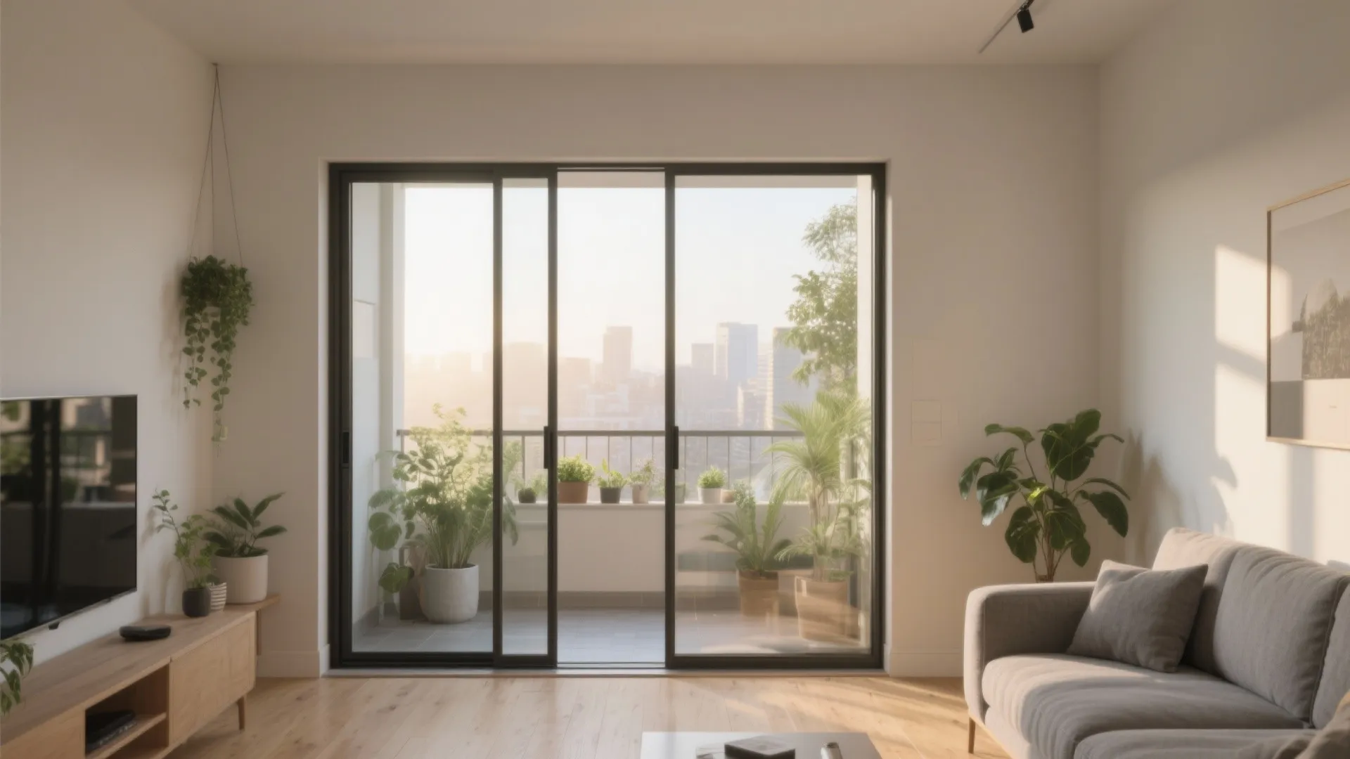 Idea 1: Slim-frame sliding doors with floor-to-ceiling glass