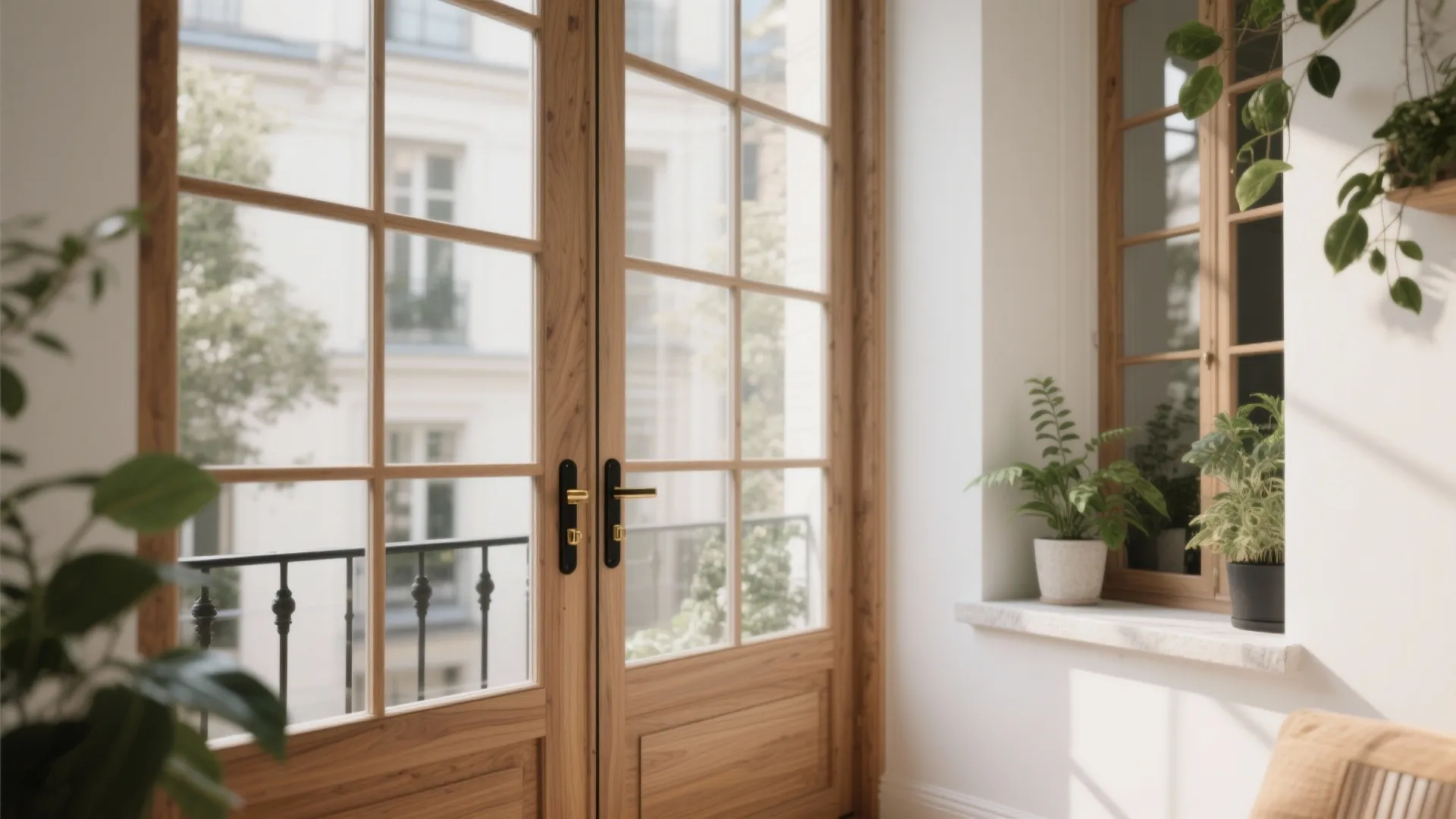 Inspiration 1: Slim French wooden doors with narrow muntins