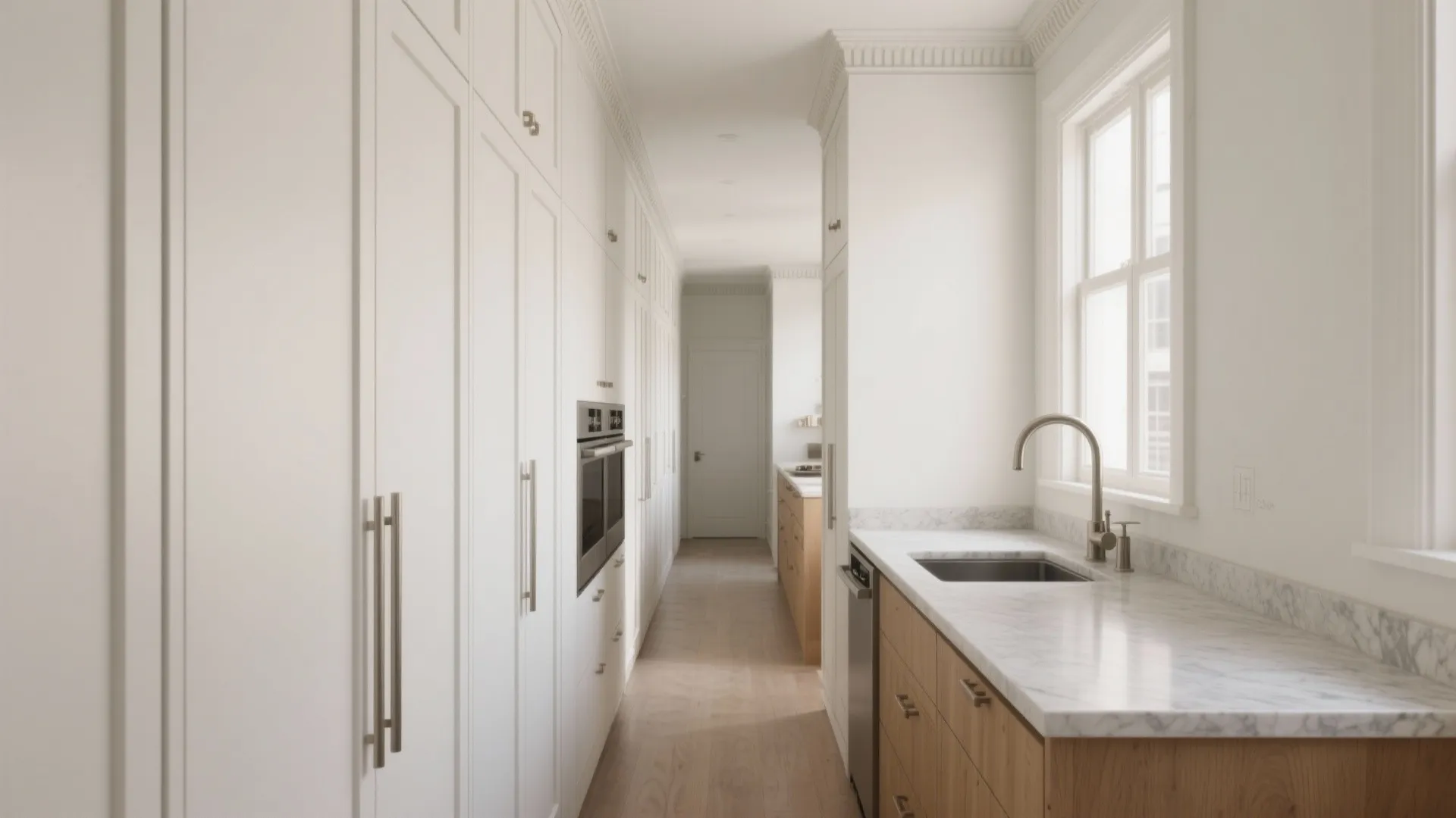 1) Slimline, Full-Height Wall Cabinets