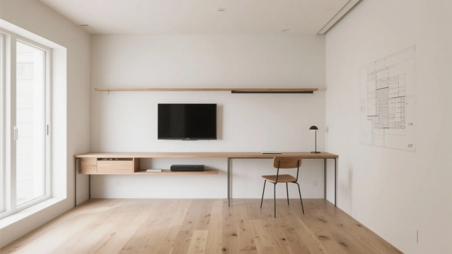 下階は家具の“厚み”を削る：日式風格で軽量化して広がりを作る