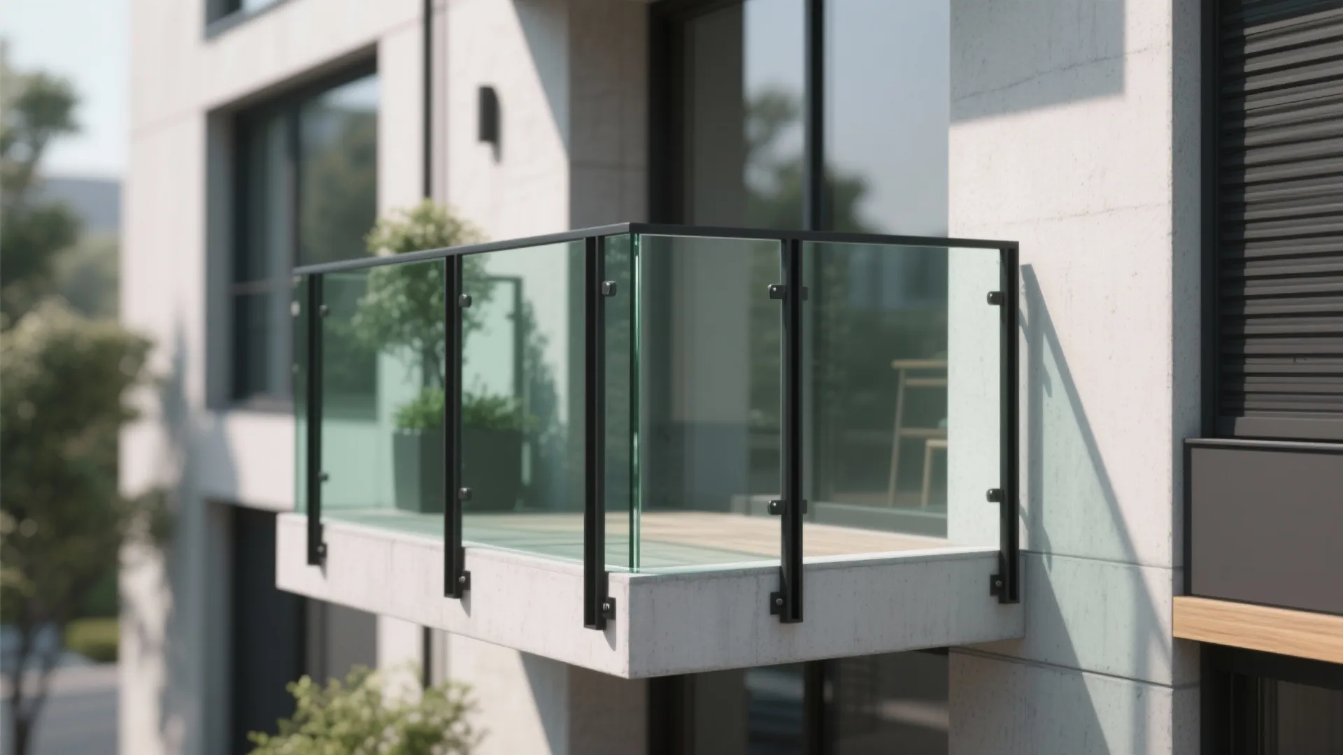 Slim Steel + Low‑Iron Glass Railings