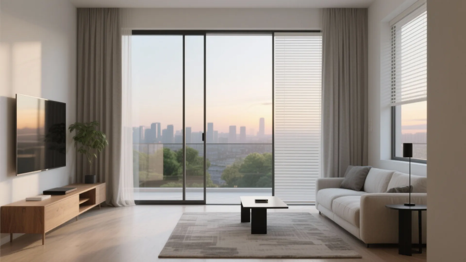 1) Slim-Frame Glass Doors for Maximum Light