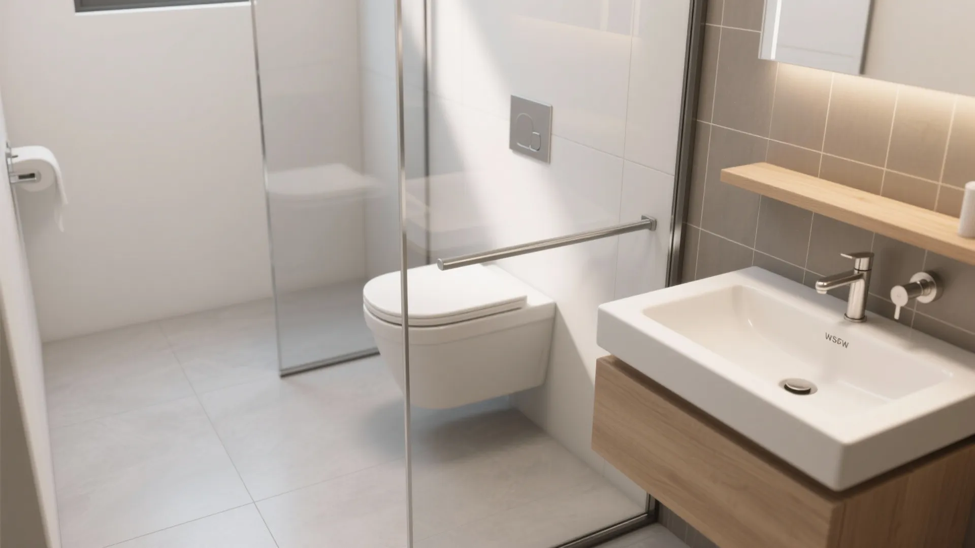 2) Go glass and slim with fixtures