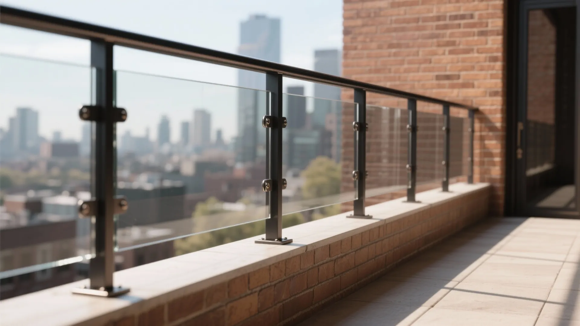 2) Slim Sightlines: Steel or Aluminum Railings with Glass