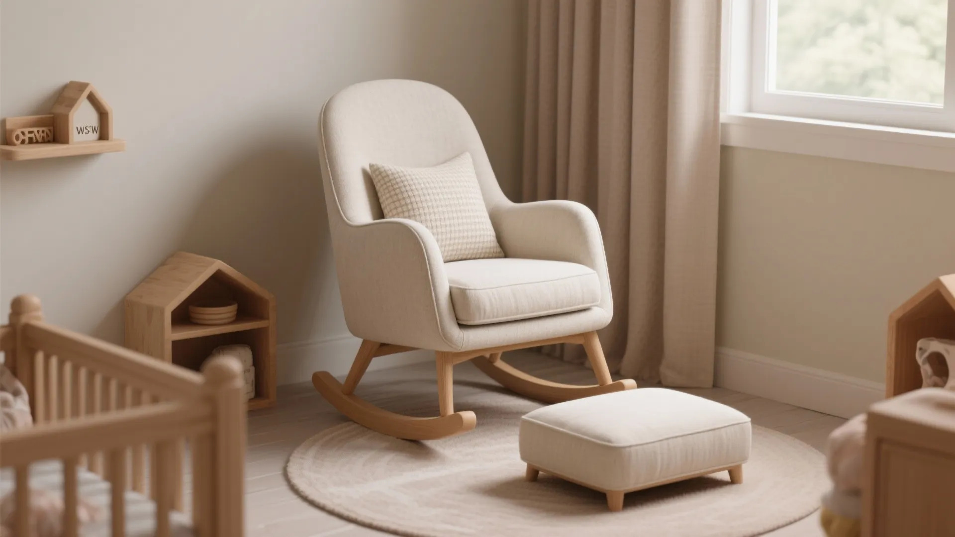 Slim glider with a narrow footprint