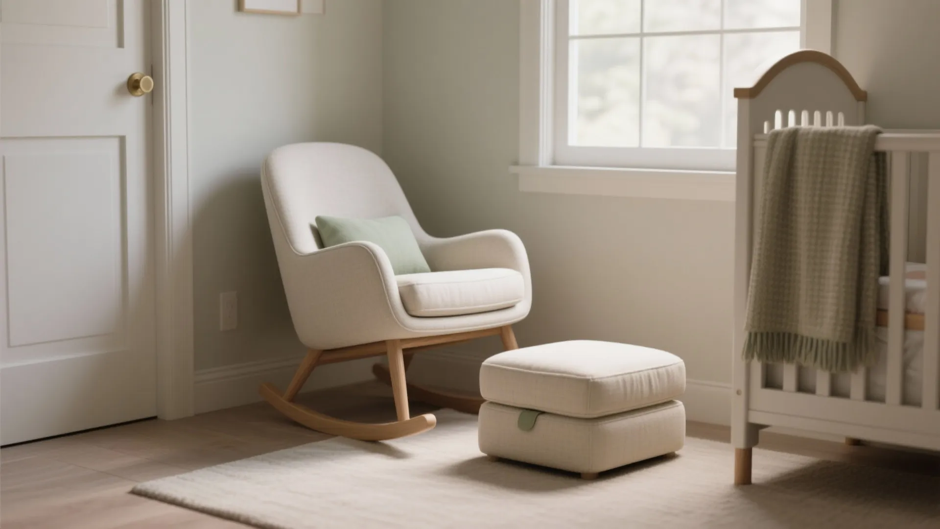 1. Choose a slim-profile glider with a removable ottoman