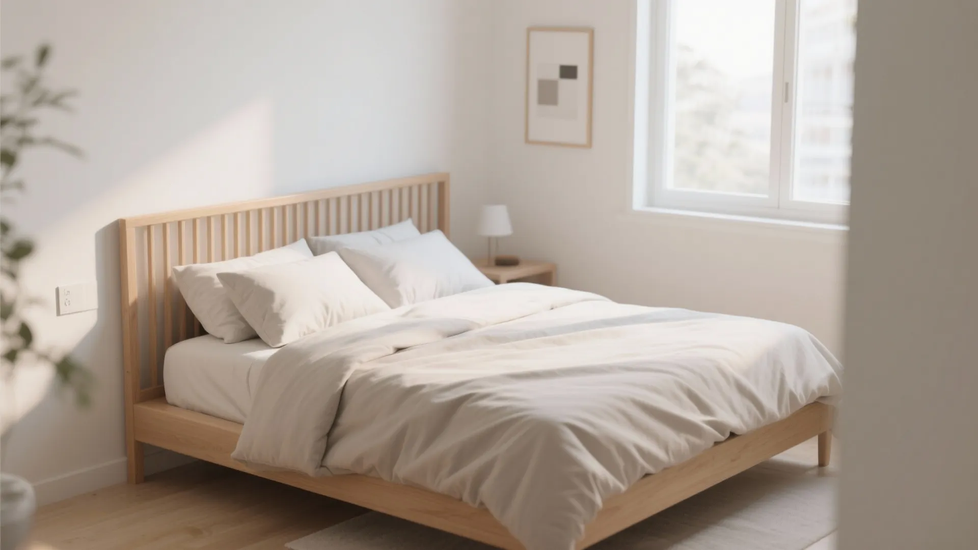 6. Bed with a Slim Headboard
