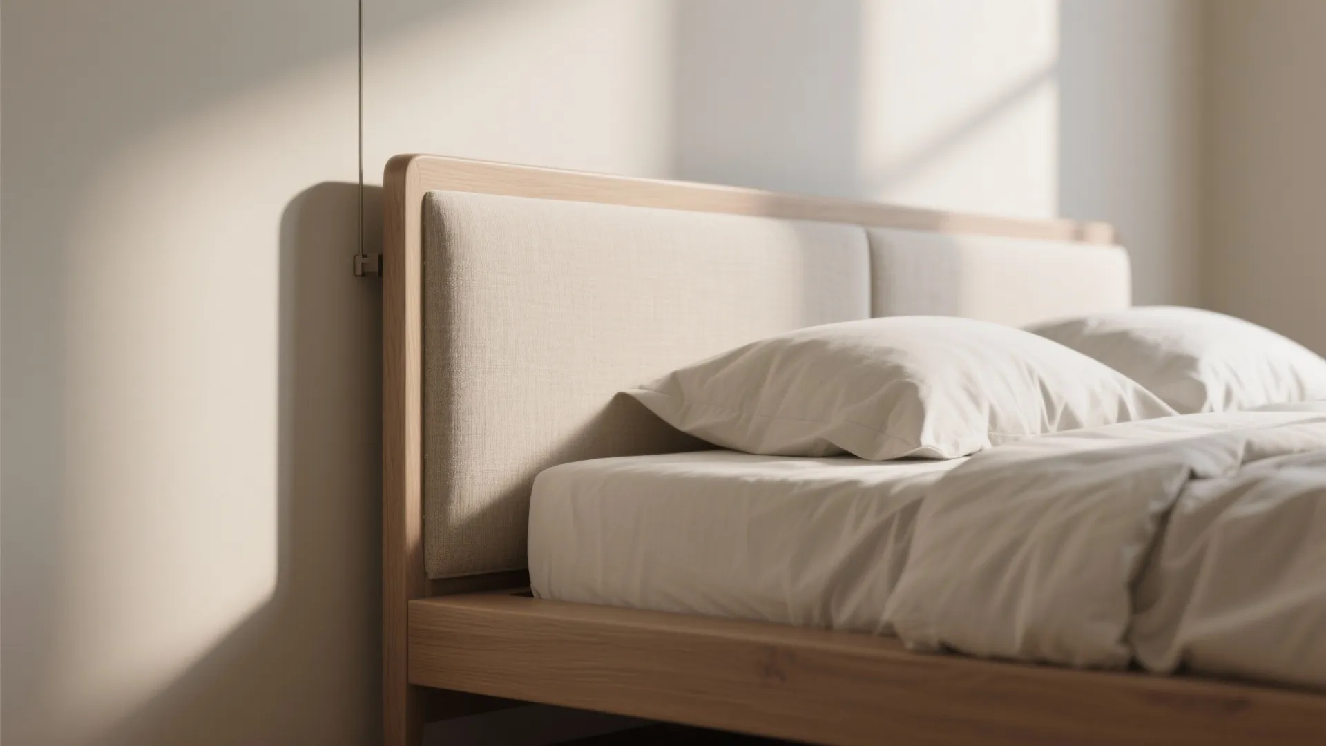 Ultra-slim bed frame and headboard