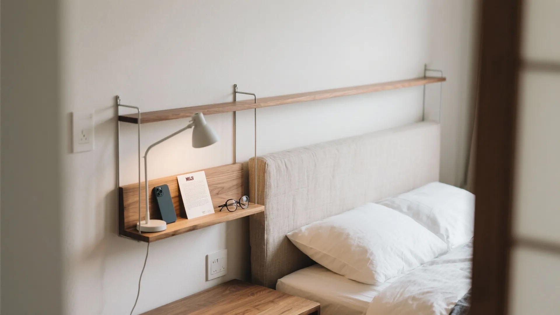 Tips 3: ヘッドボードは“薄く、賢く”（東京小户型×空間計画）