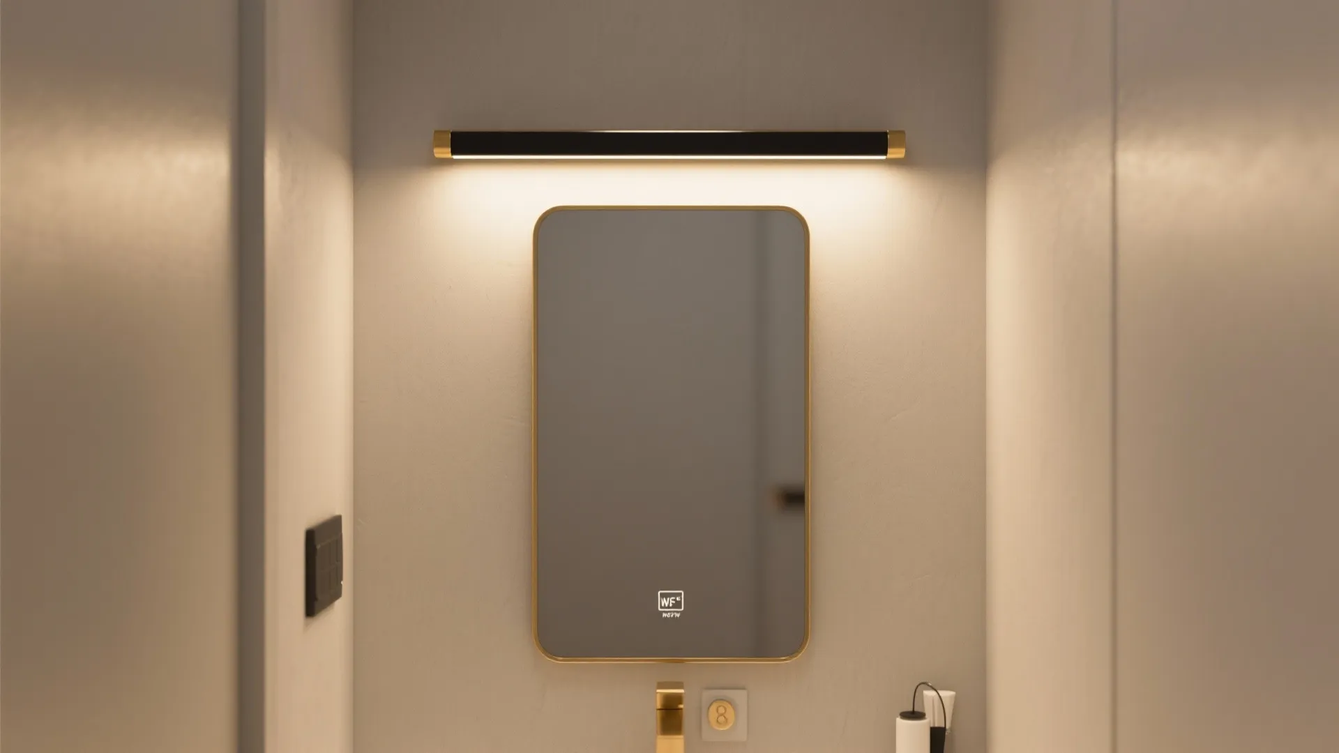 1. Go slim and horizontal for narrow vanities