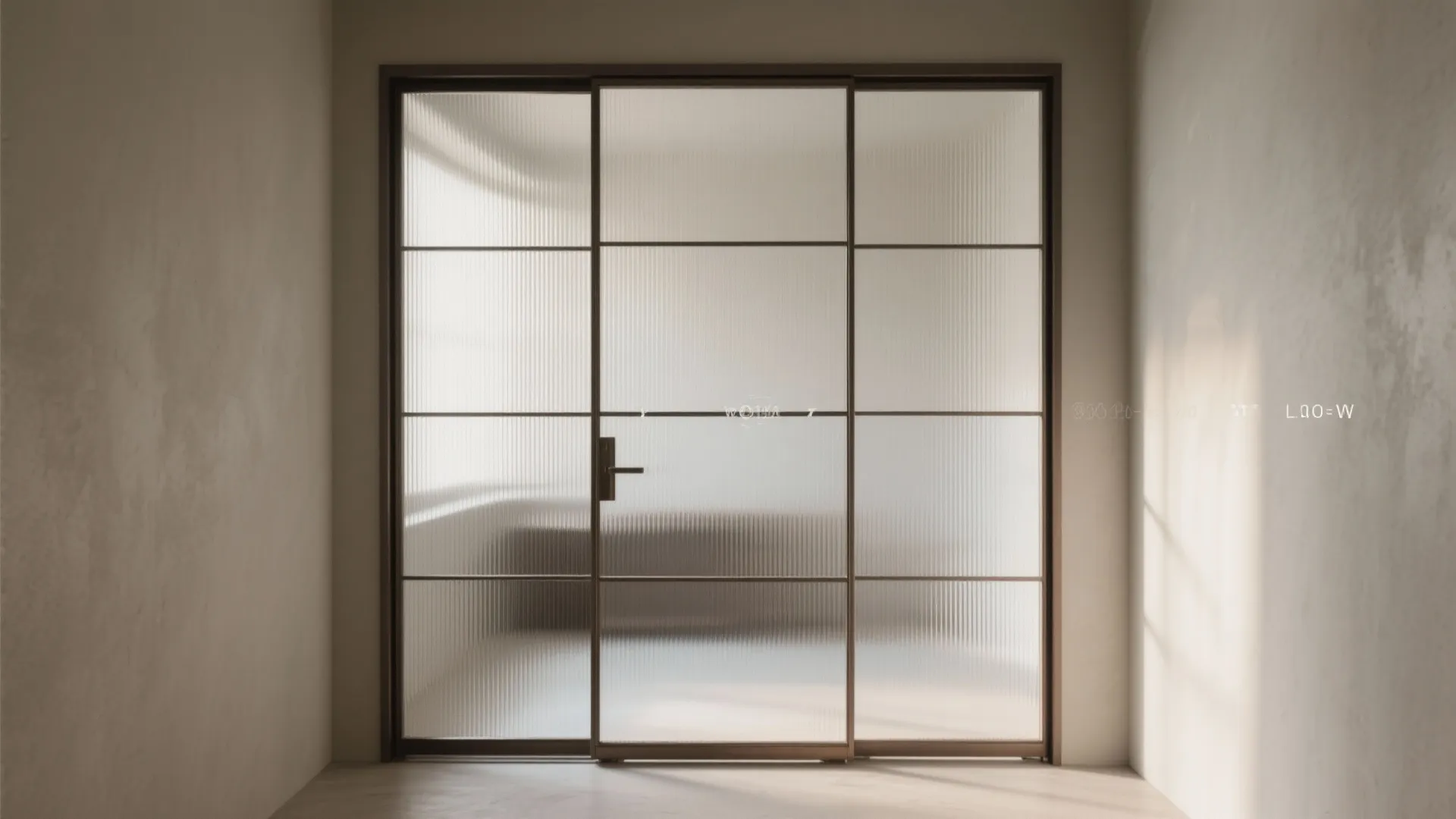 Idea 1: Slim iron frames with textured glass