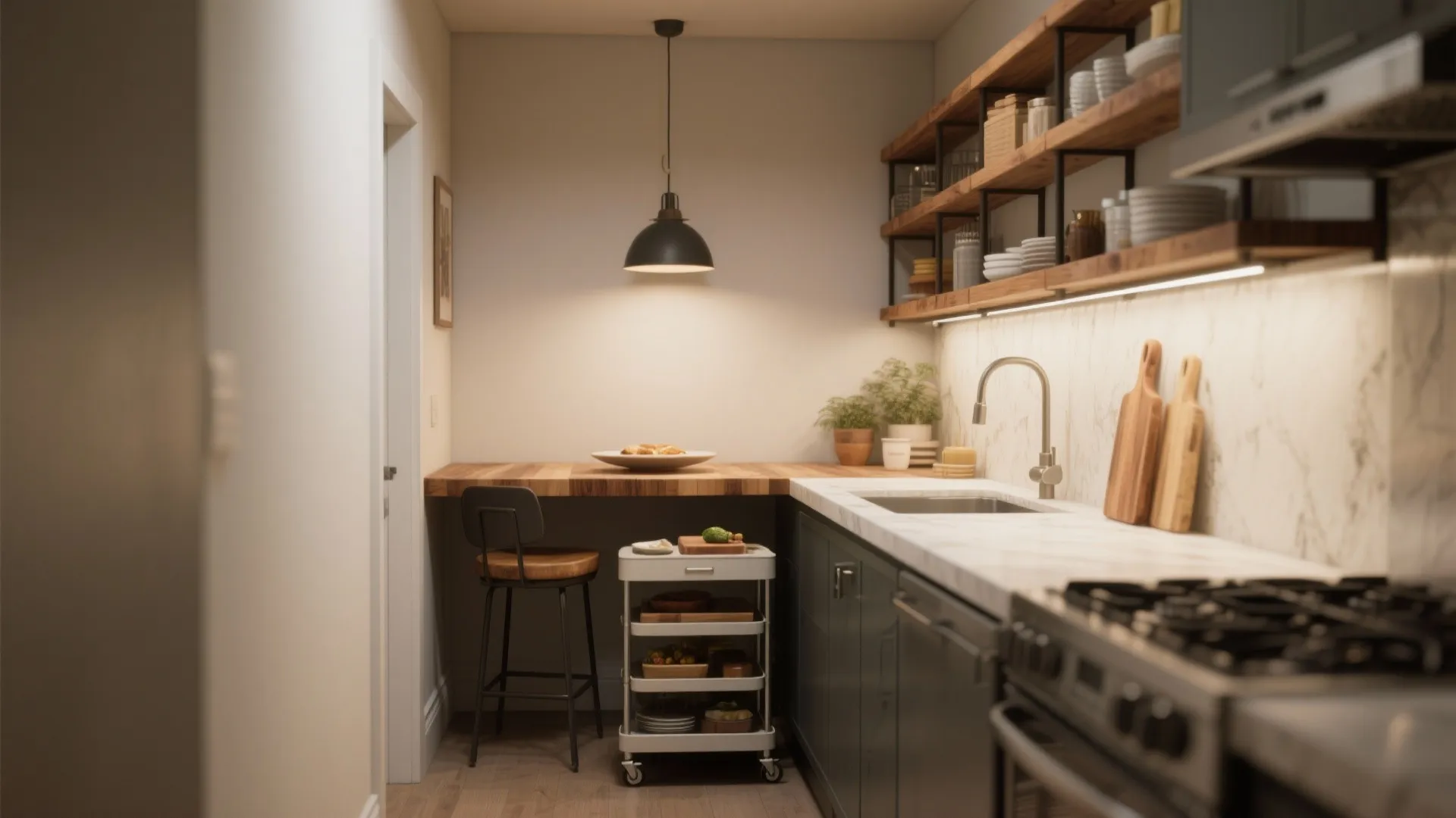 4. Multi-functional island or slim peninsula