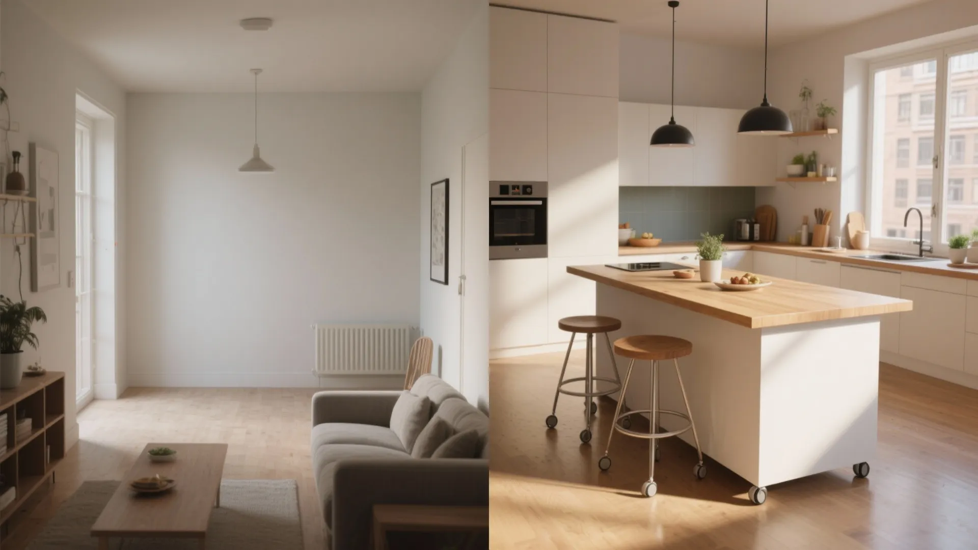 5. Use compact islands and mobile counters