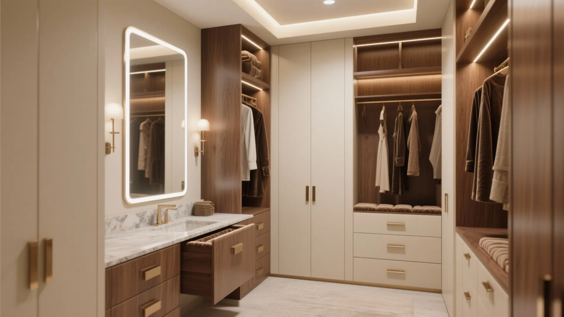 A Slim Island + Vanity That Earns Its Footprint