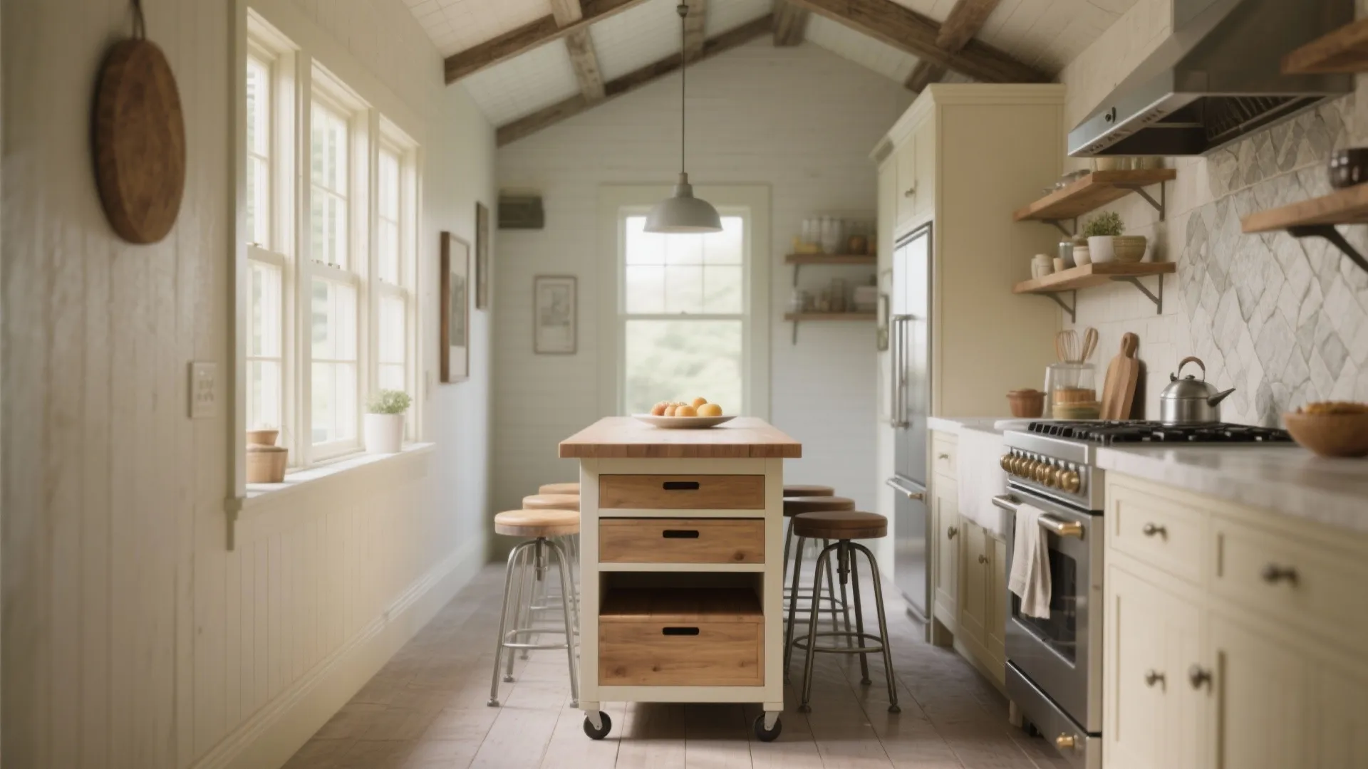 5. Multi-Use Island with Seating That Doesn’t Swallow Space