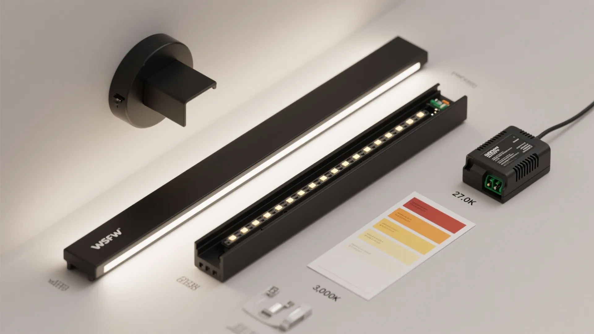 5. Slim LED black sconce for modern minimalism