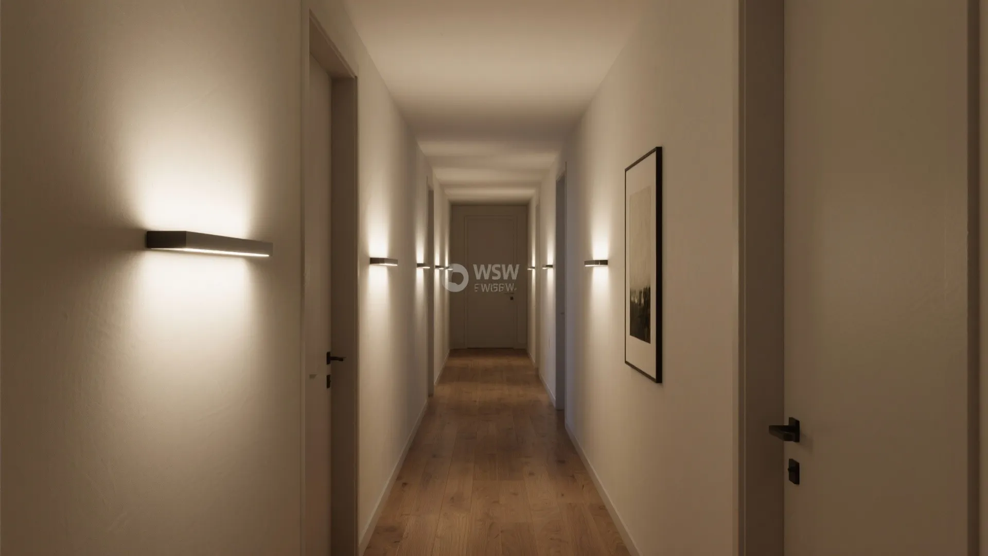 1. Slim LED Sconces for Narrow Hallways