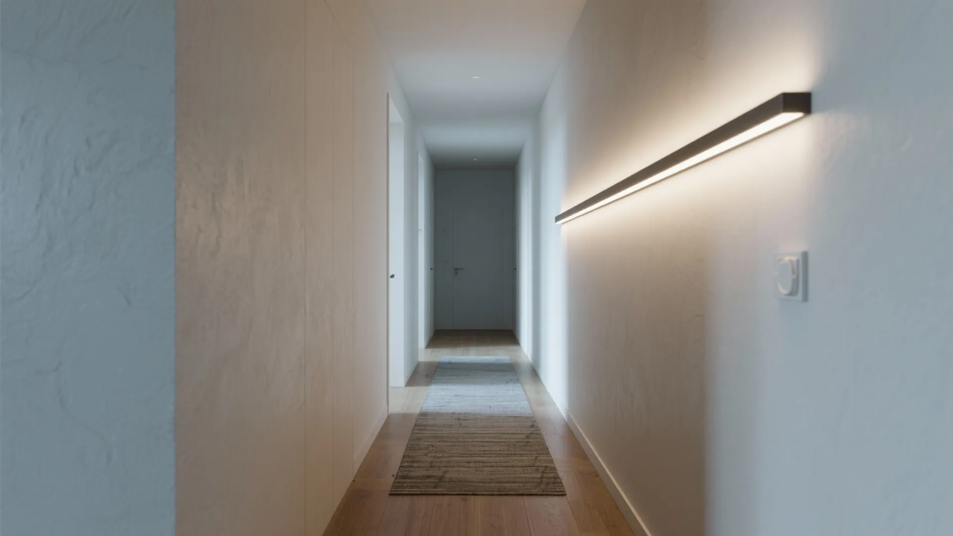 1. Slim LED Linear Sconce for Narrow Hallways