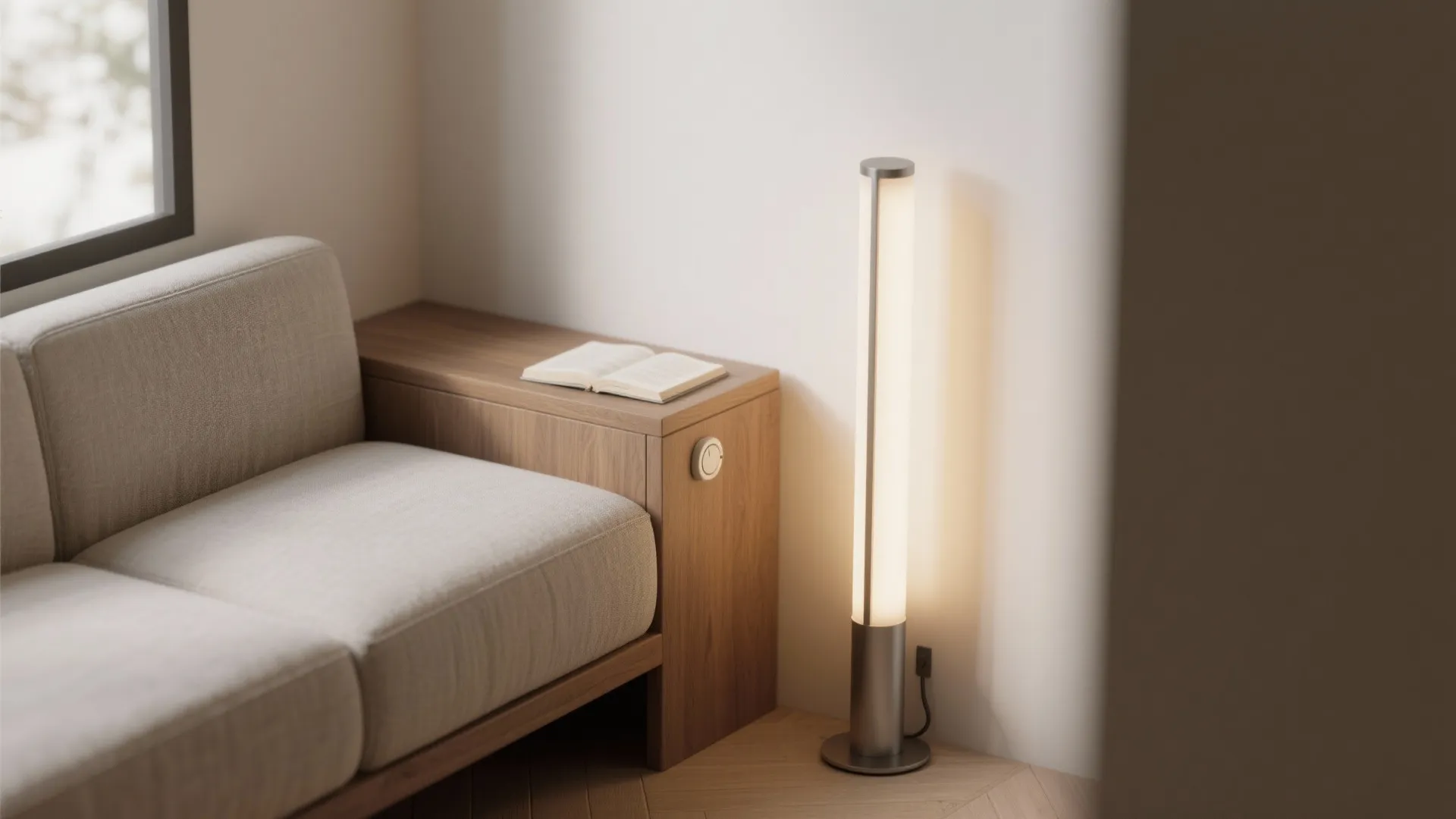 1. Slim-profile LED table lamps for clean sightlines