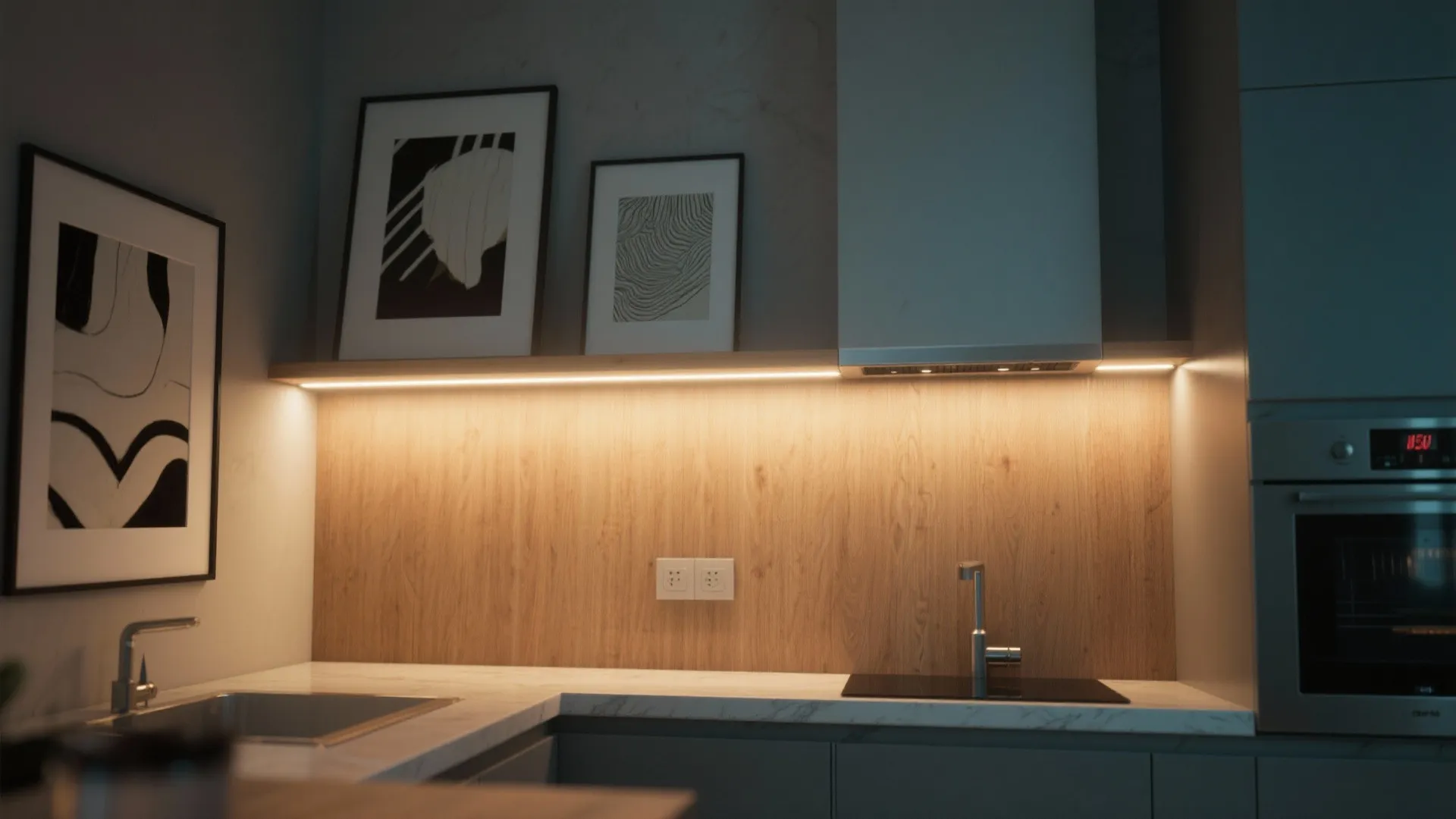 5. Recessed Picture Lights and Slim Strip LEDs