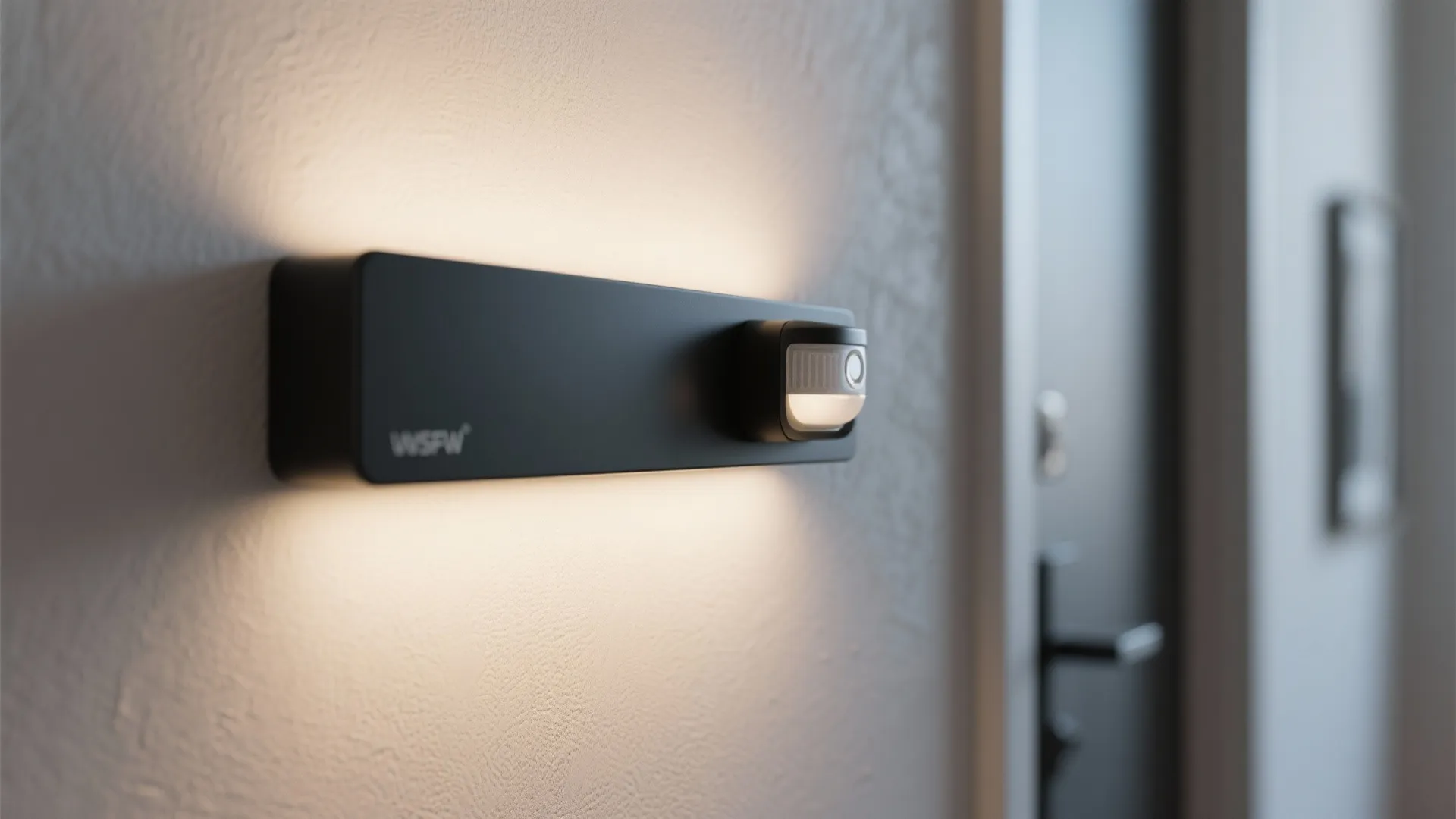 1. Slim LED Sconce with Adjustable Sensor