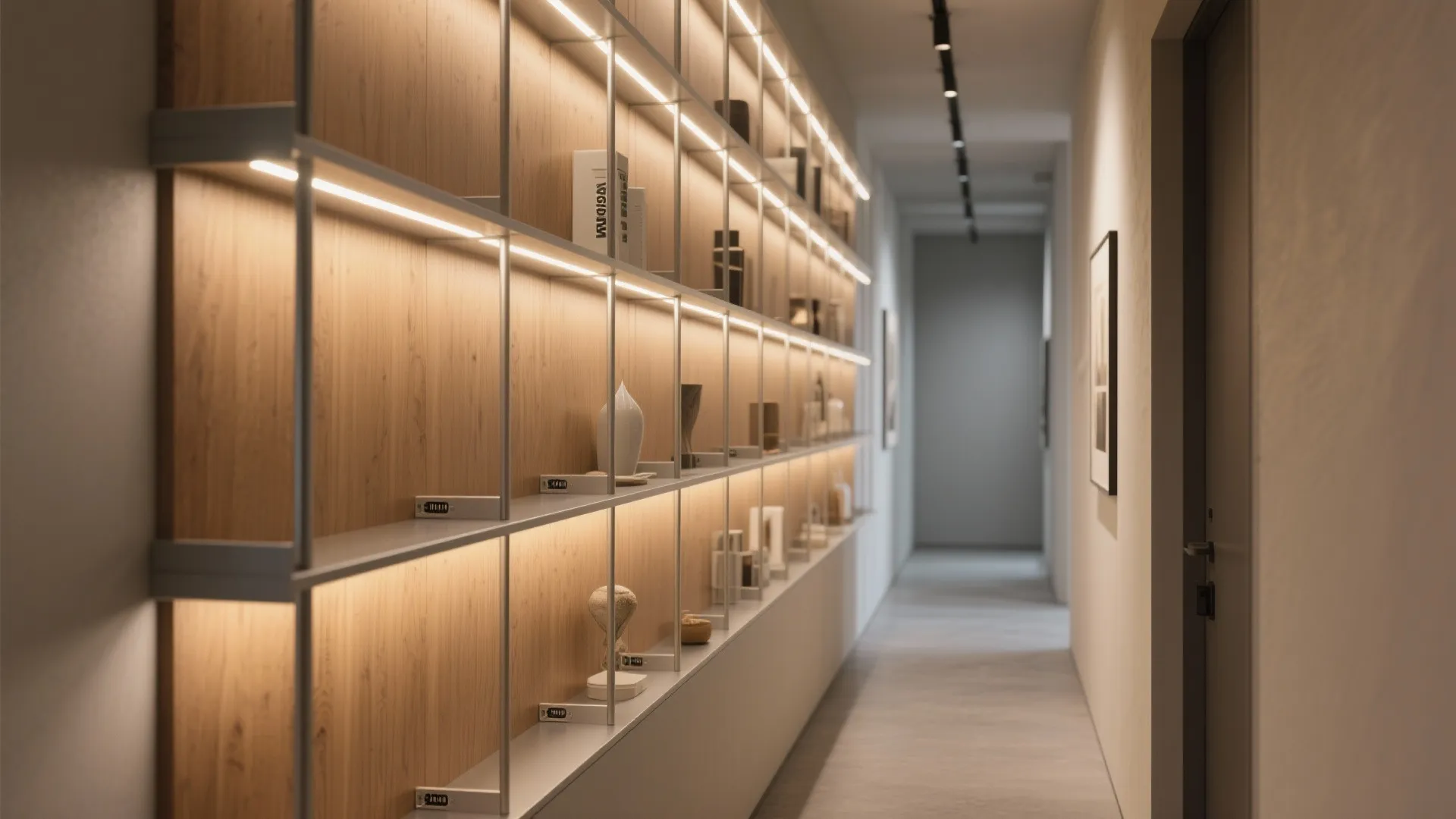 Slim LED Shelving: Vertical Lines, Vertical Storage