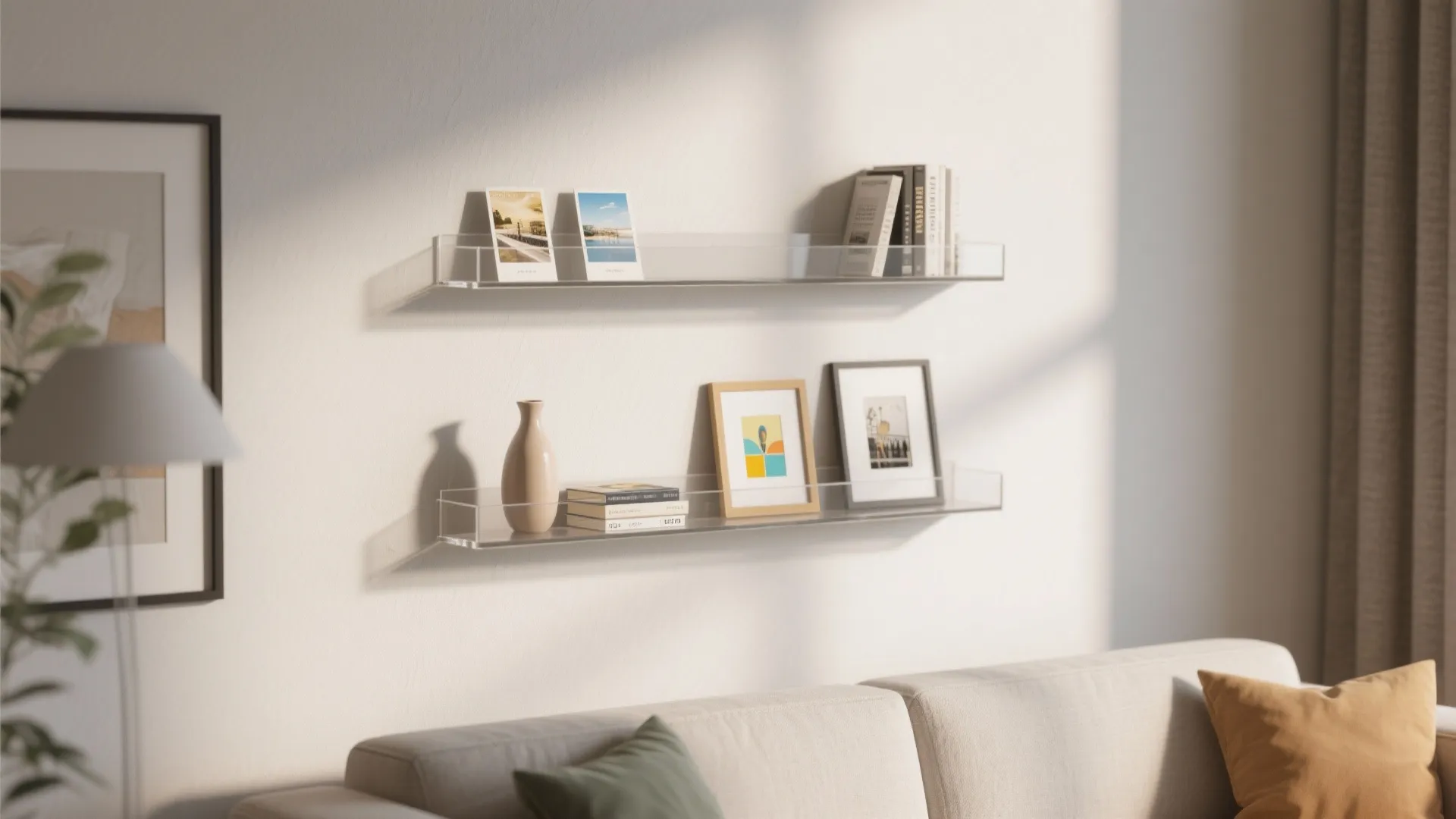 Slim Shelves for Rotating Art and Objects