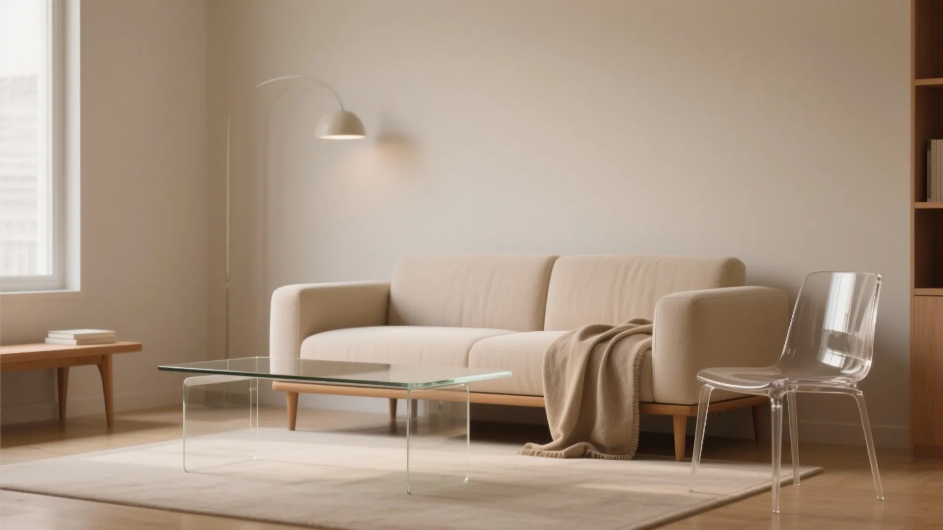 4. Choose slim, leggy furniture and transparent pieces