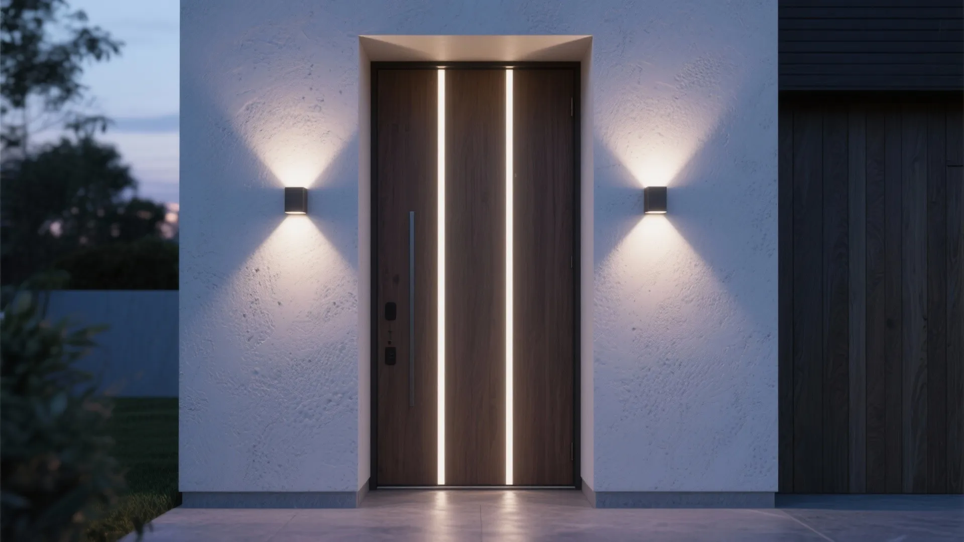 1. Slim Linear Sconces for Narrow Entrances