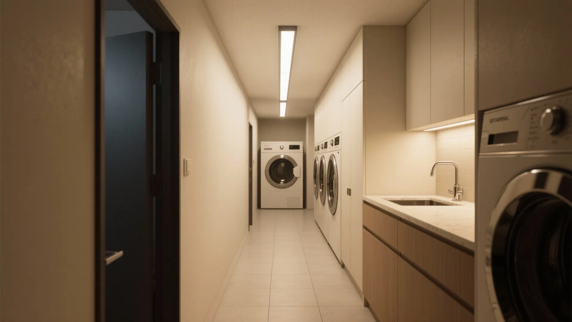 2. Slim Linear Flush Mounts to Brighten Narrow Spaces