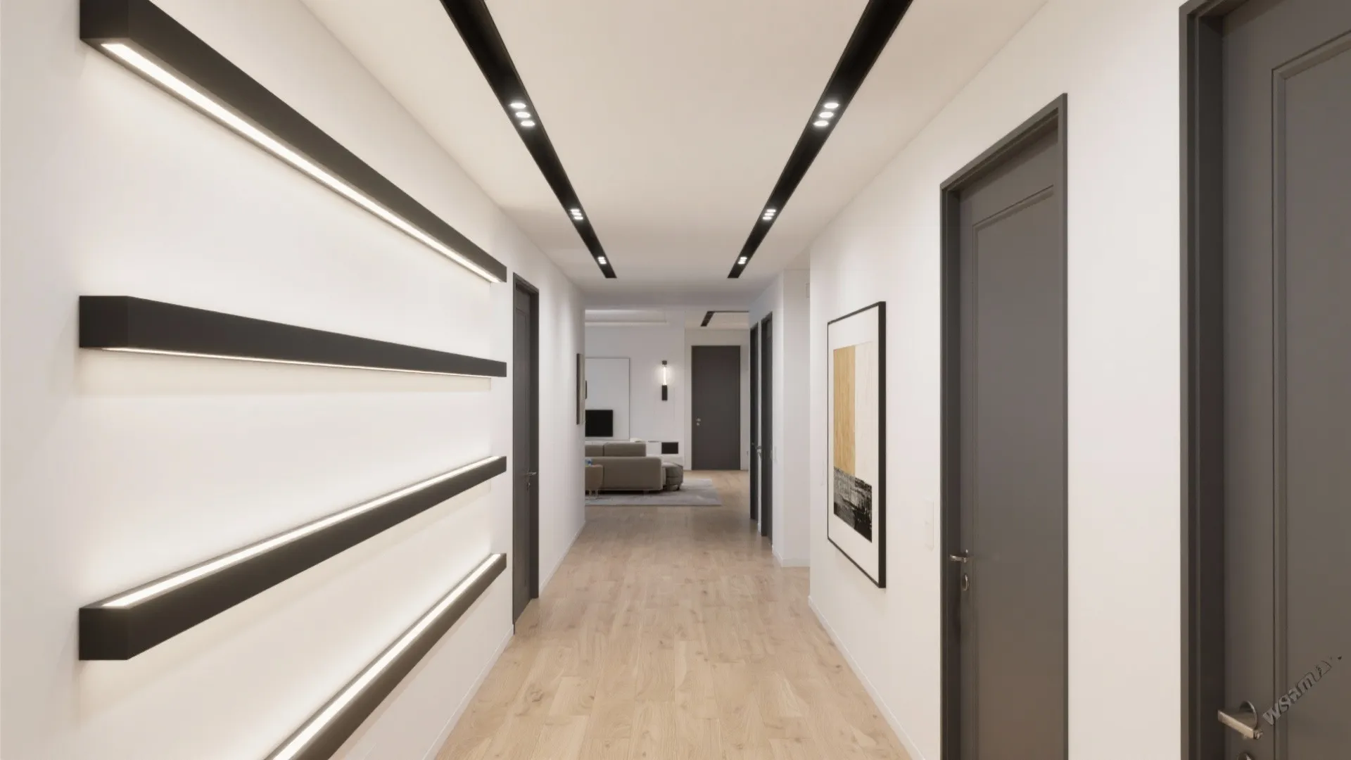 Slim linear profiles that guide movement