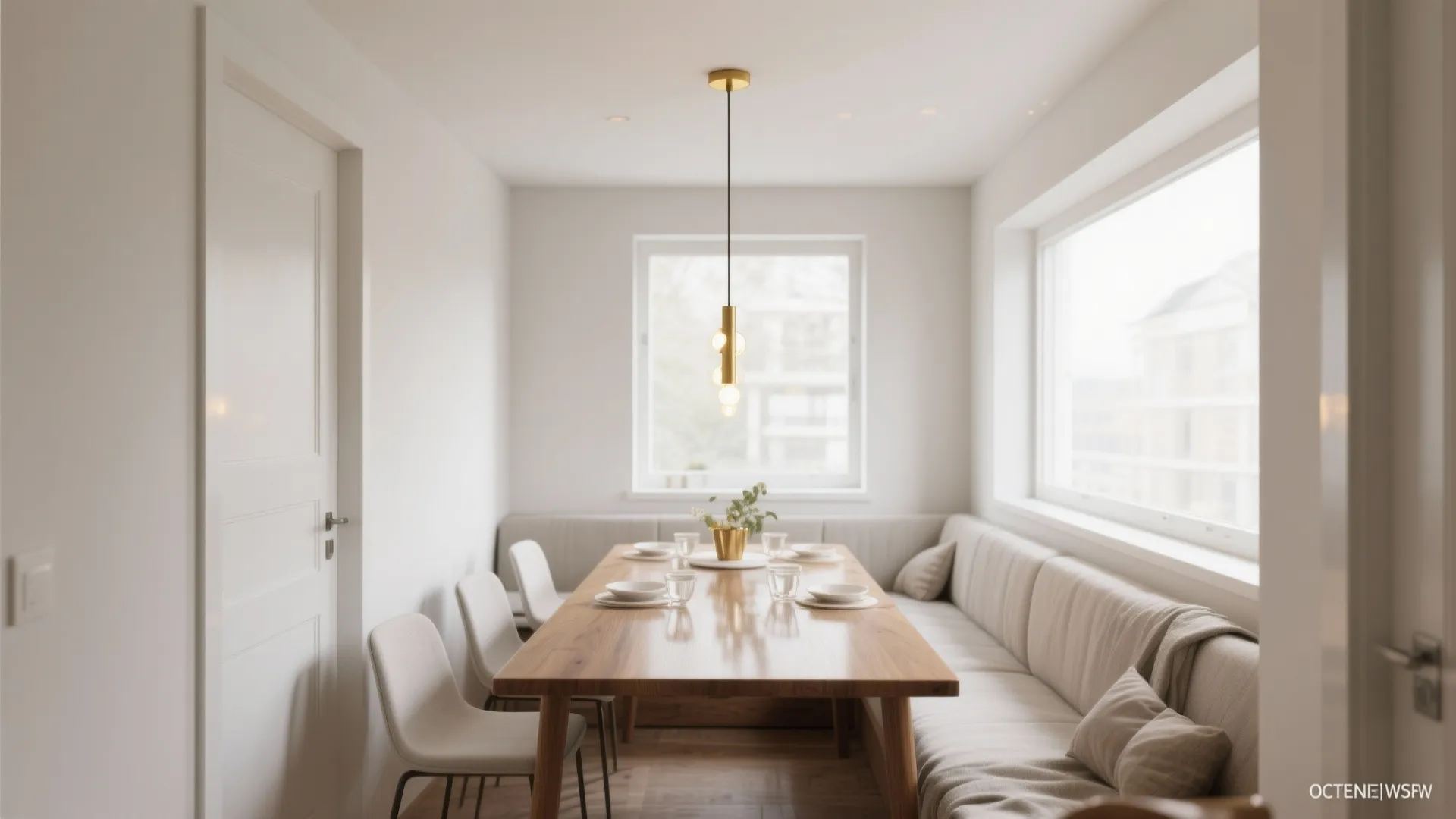 1. Slim Linear Pendant for Narrow Tables