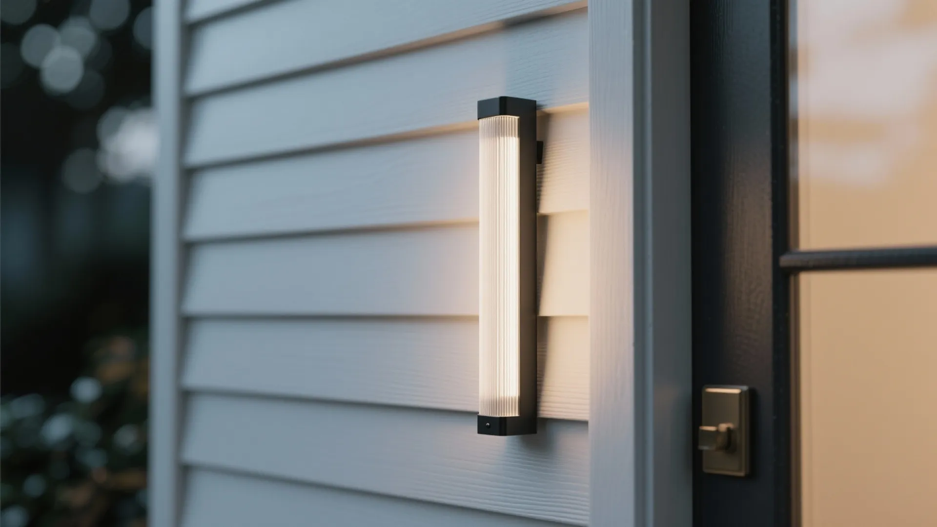 1. Slim Linear Sconces for Narrow Porches
