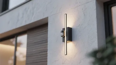 Modern Outdoor Wall Lighting with Smart Doorbell Integration