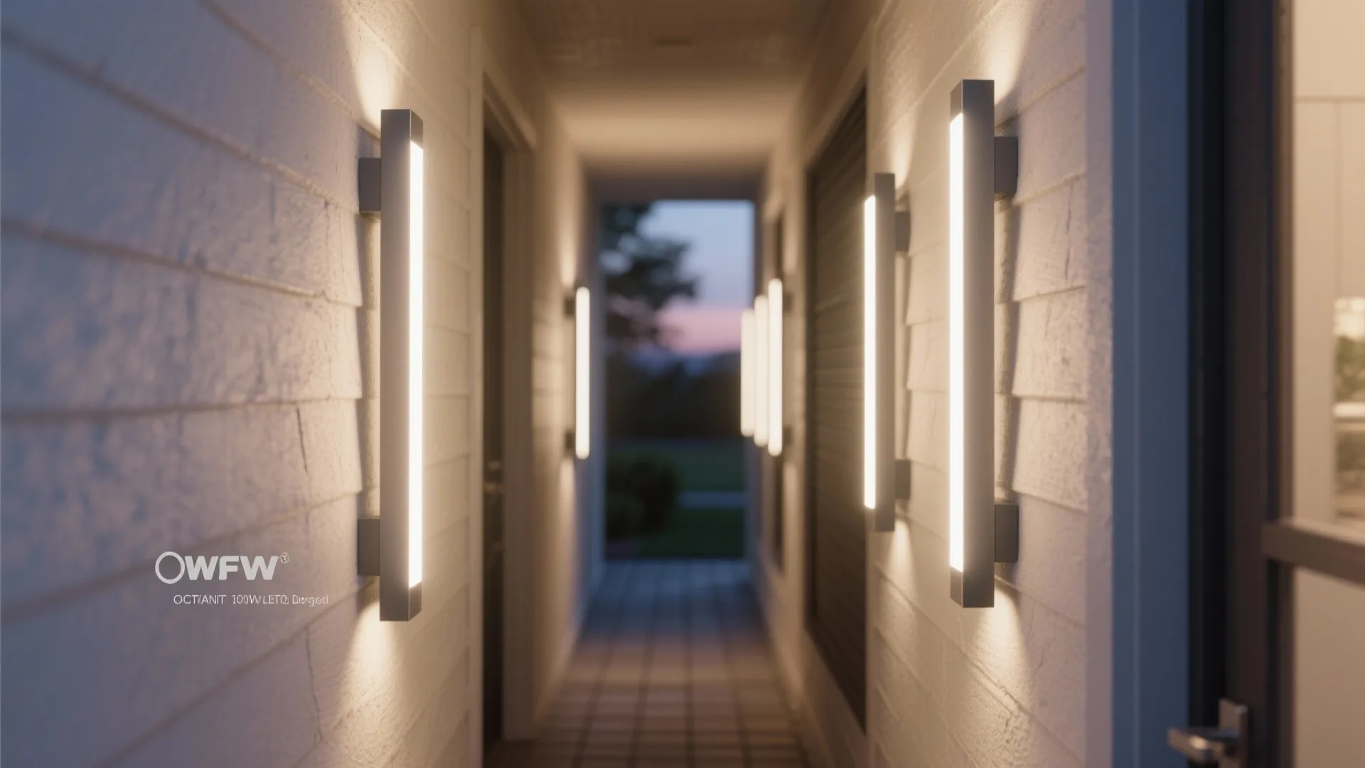 1. Slim Linear LED Sconces for Narrow Porches