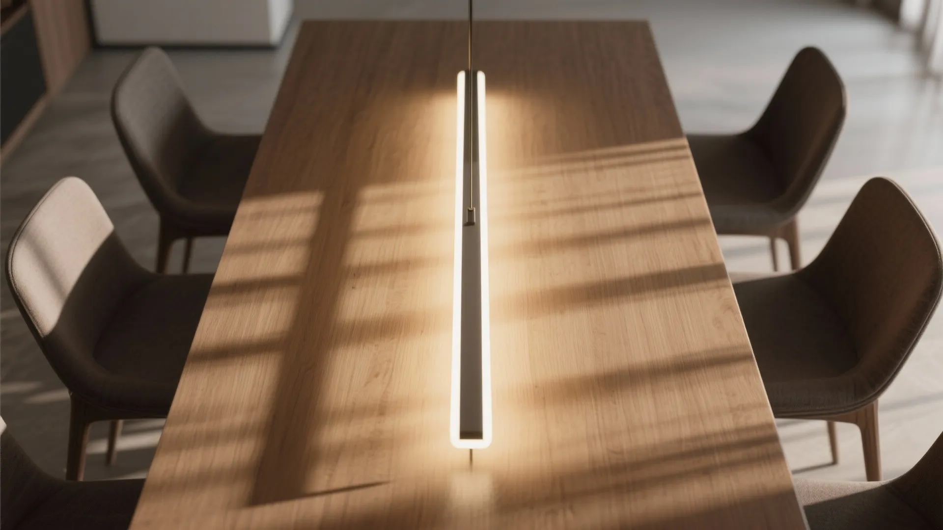 4. Slim linear light for long tables