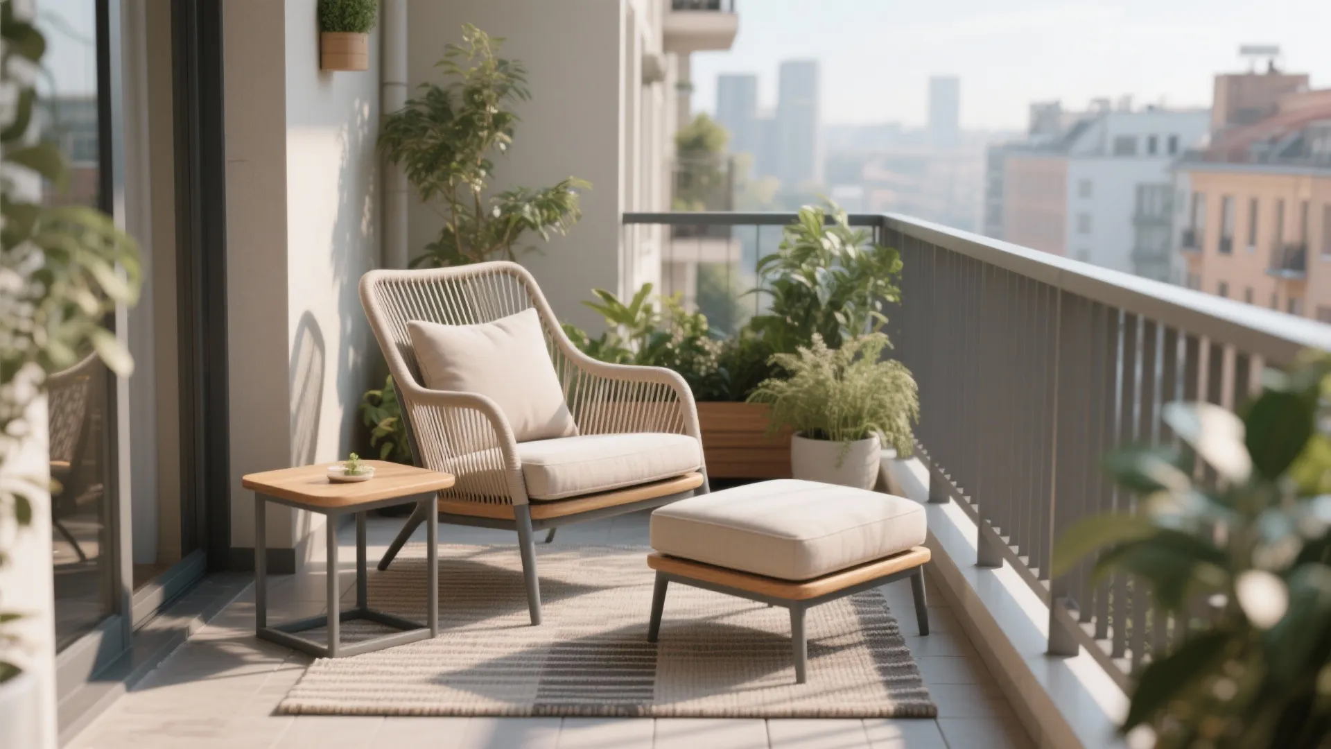 Slim Lounge: Chair-and-Ottoman Combo