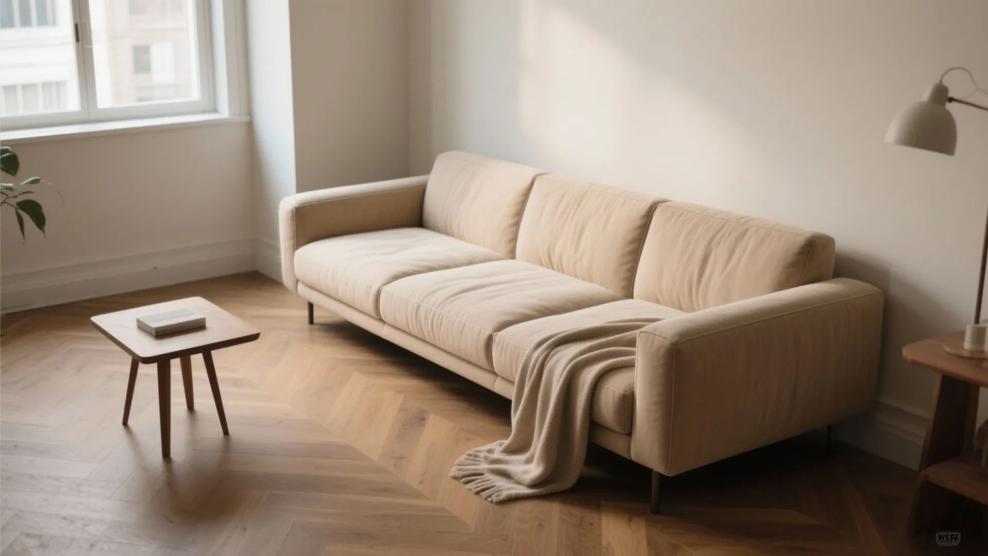 1. Slim-arm loveseats with deep cushions