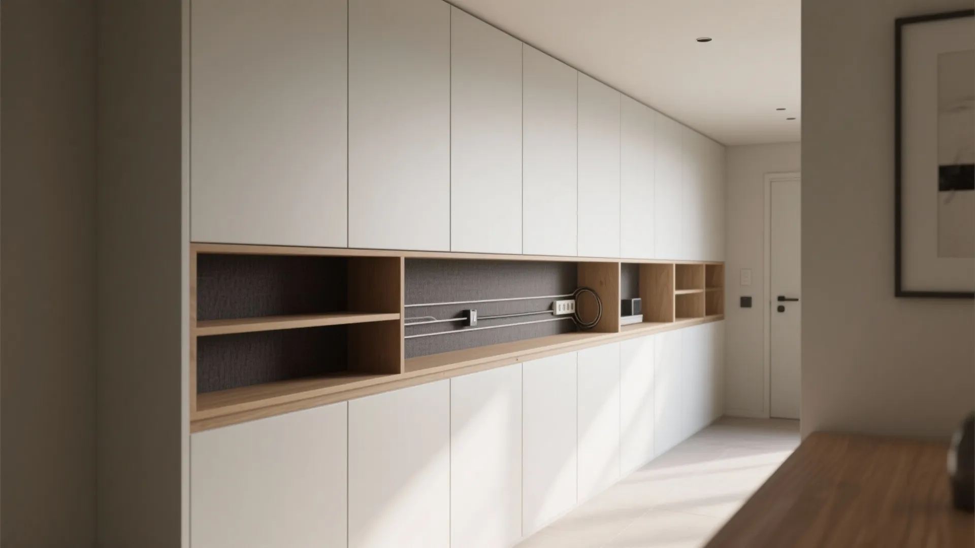 Slim Wall-to-Wall Media Storage