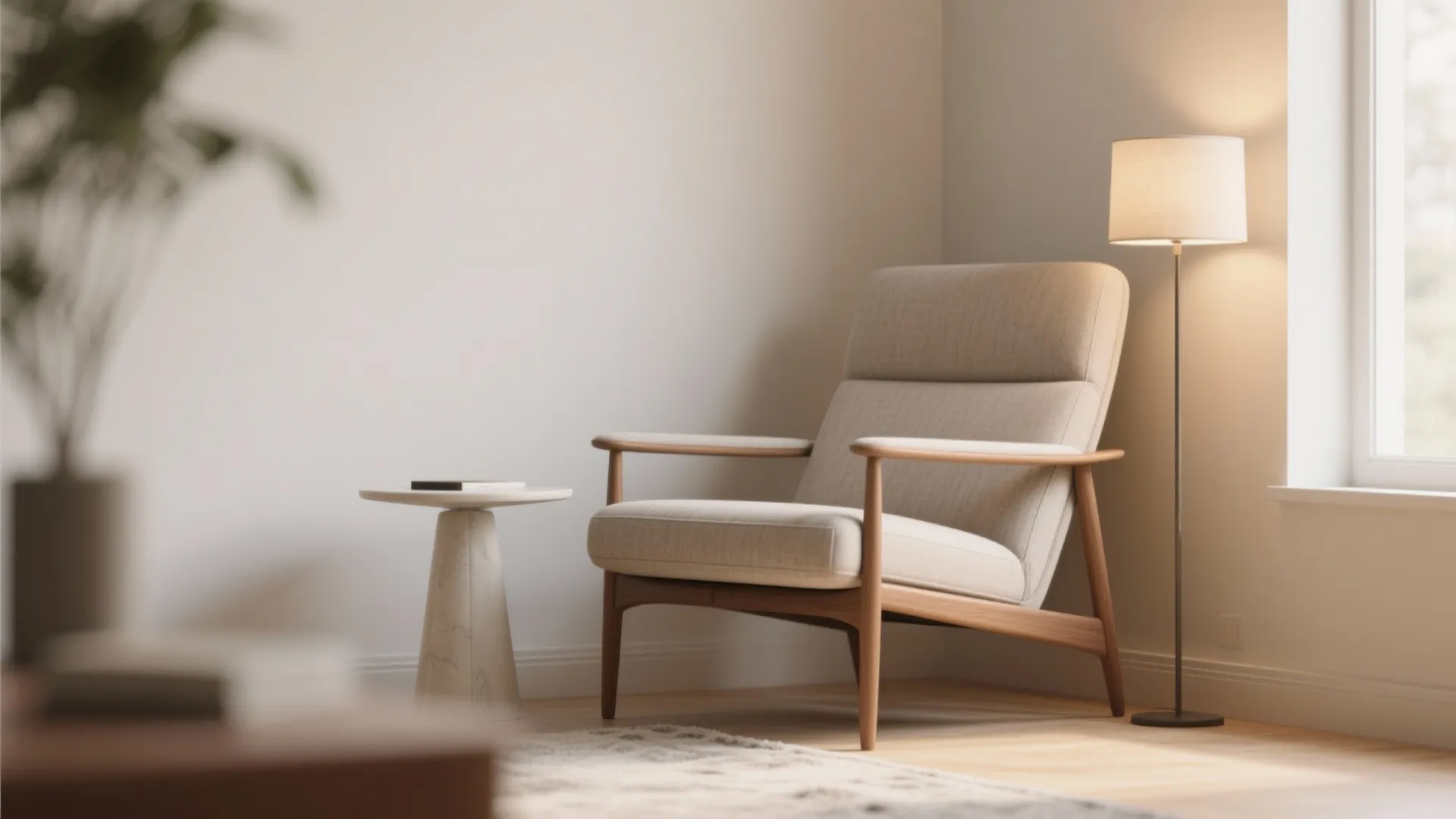 1. Slim mid-century recliner