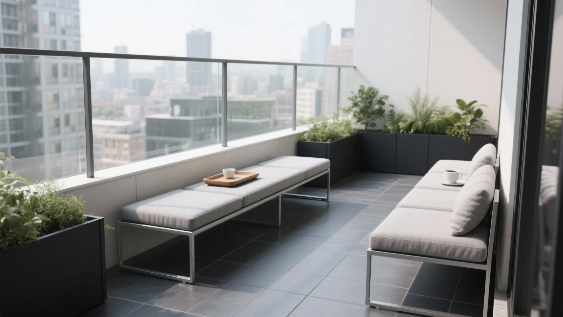 Ultra-slim modular seating