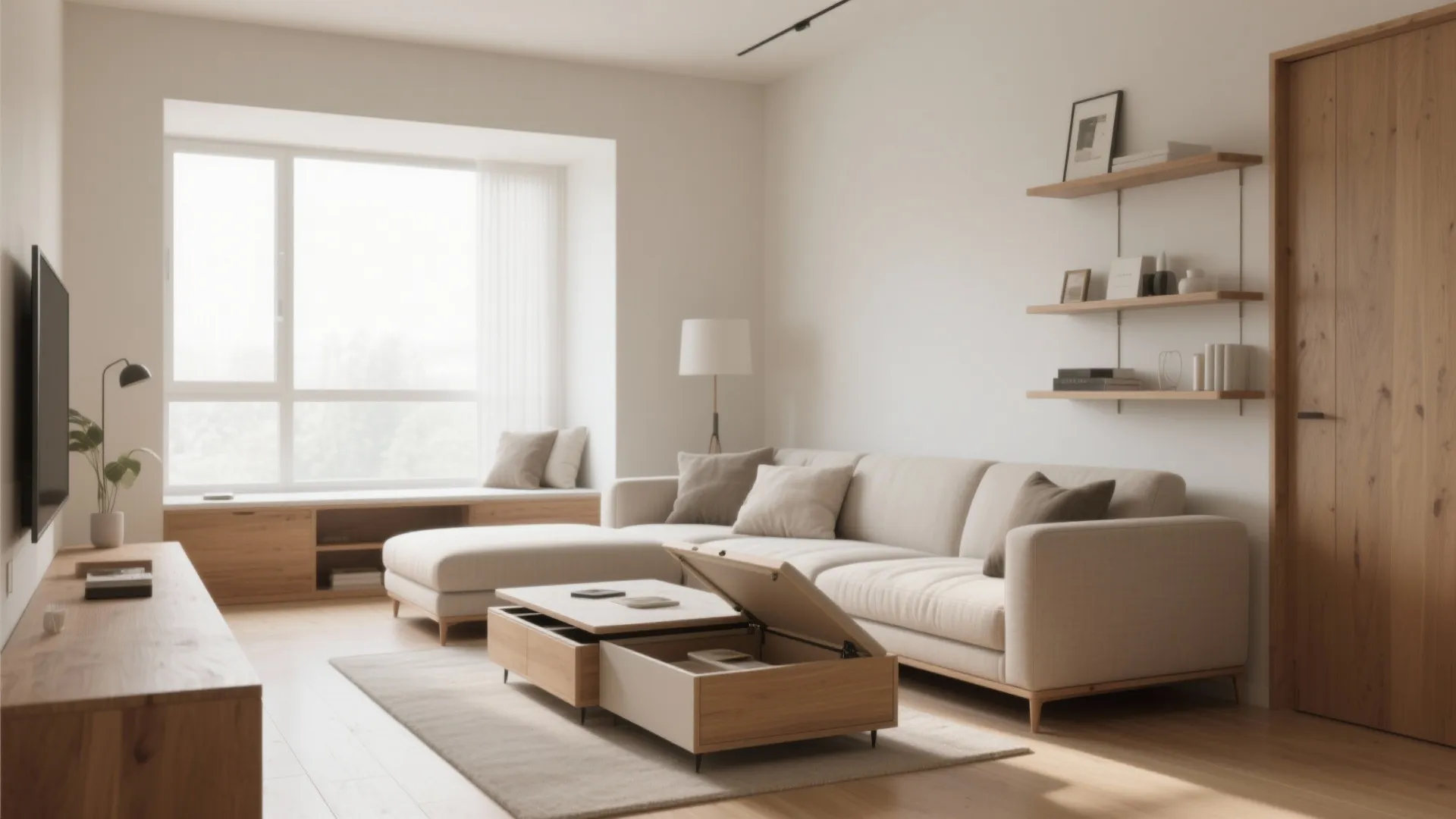 Tips 2: Choose streamlined, multi-functional furniture